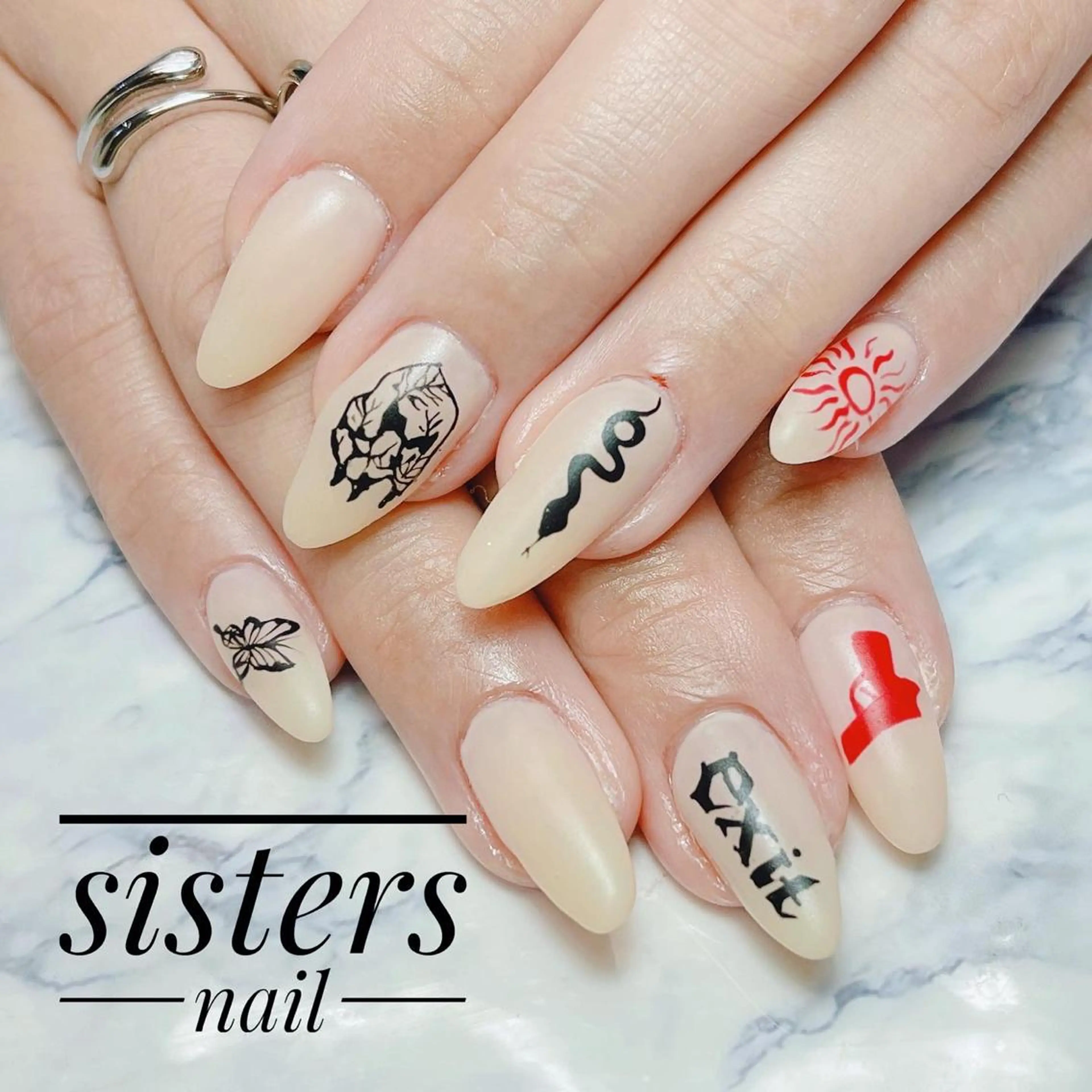 ネイル アートネイル ワンカラーネイル 夏ネイル sisters nail.fのネイルデザイン