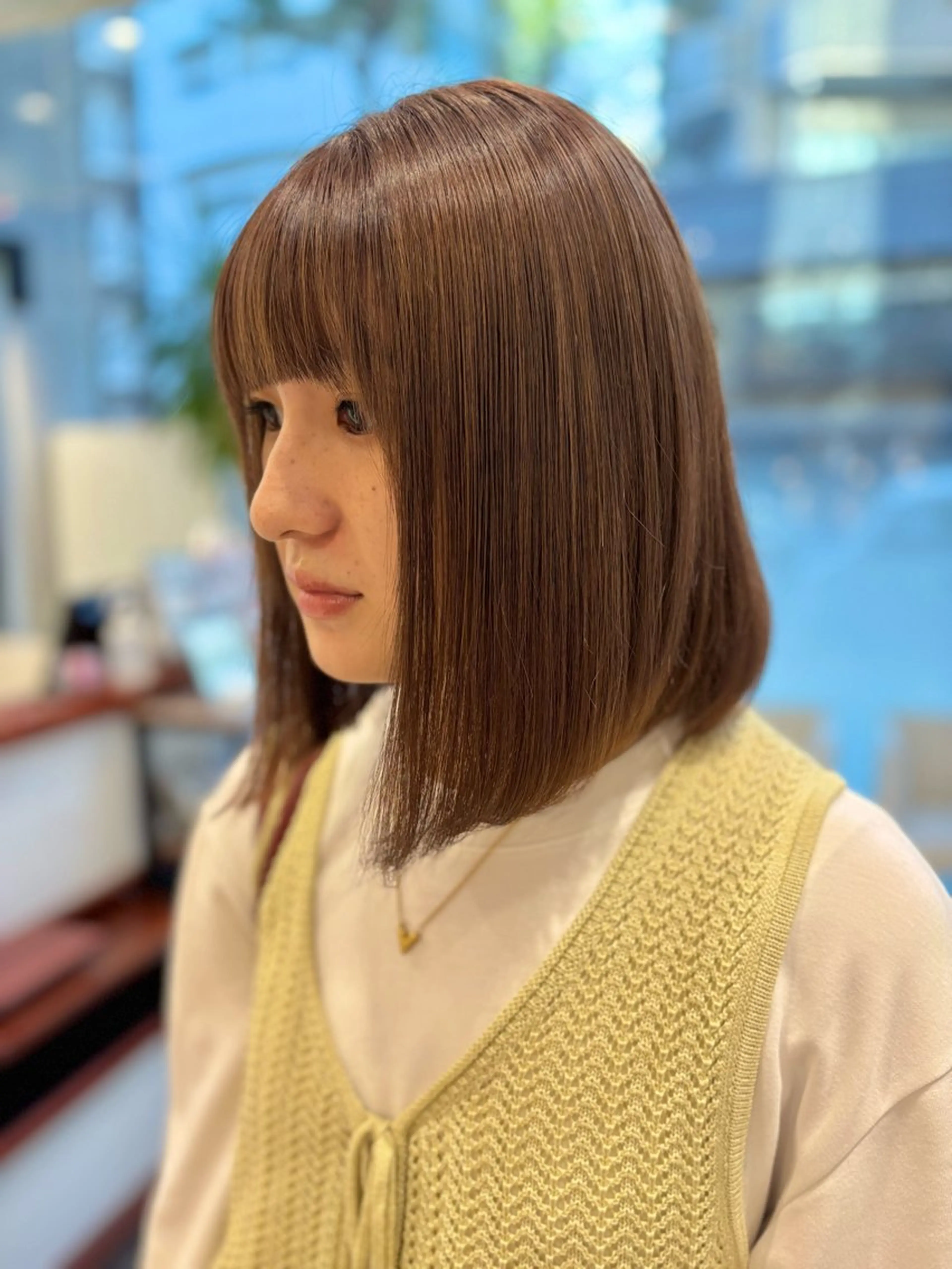 ミディアム カラー カット ヘアカラー オオタ ユイナ🌈のヘアスタイル
