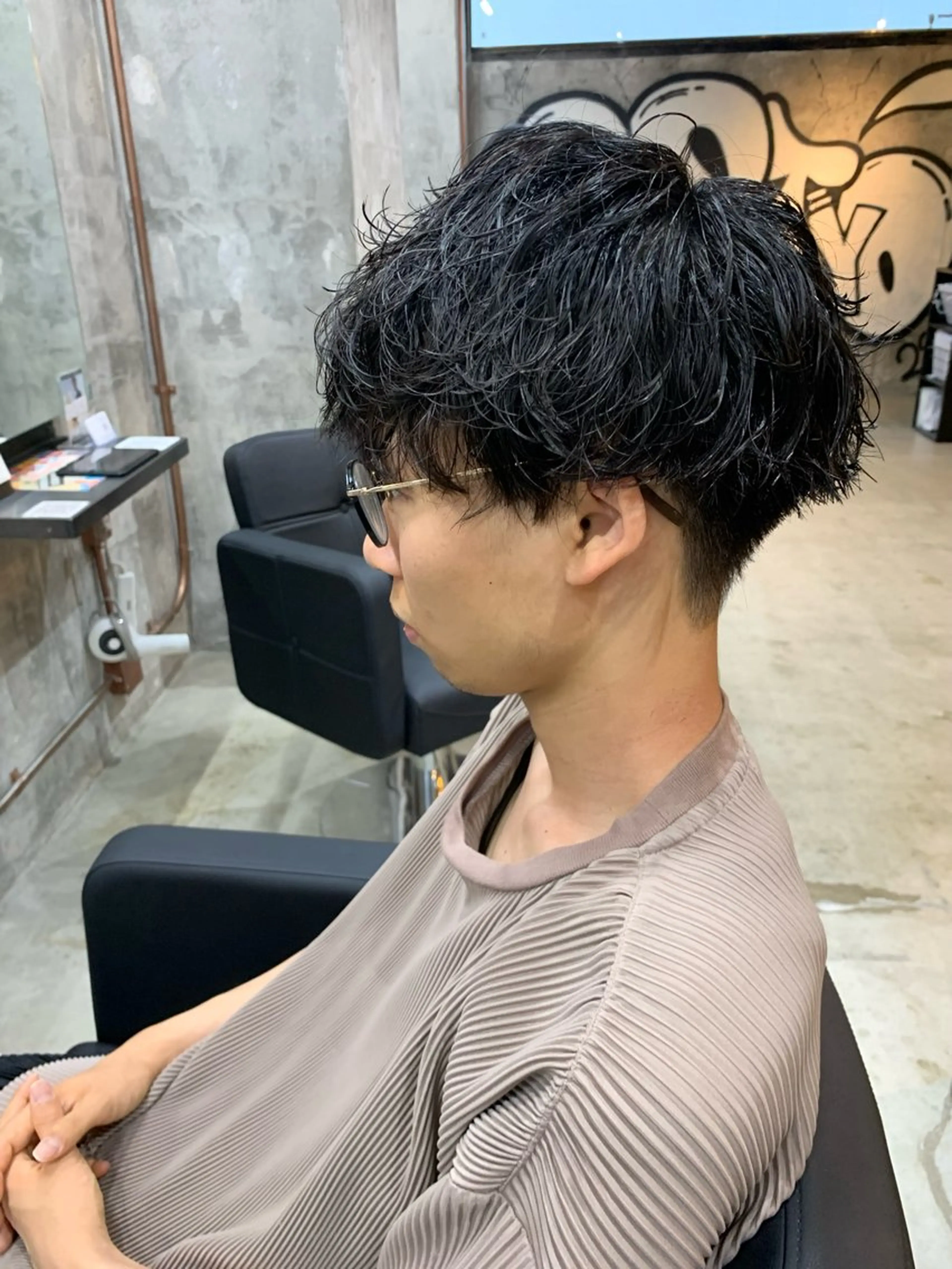 パーマ メンズ マッシュ メンズパーマ ツイストスパイラルパーマ スパイラルパーマ カット パーマ ⚡️メンズパーマ特化 mens支持◎/忠地のヘアスタイル