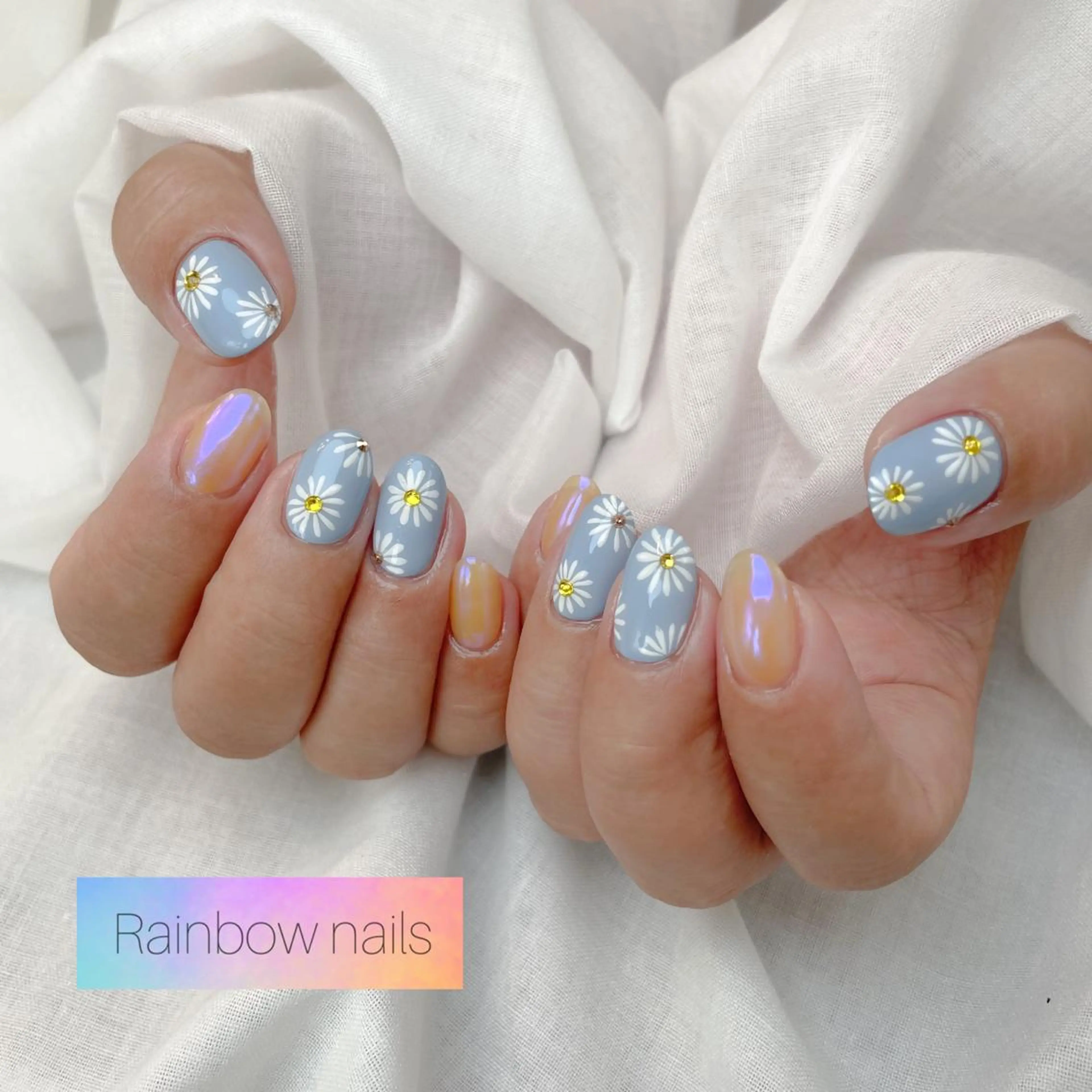 ネイル Rainbow nailsくろちゃんのネイルデザイン