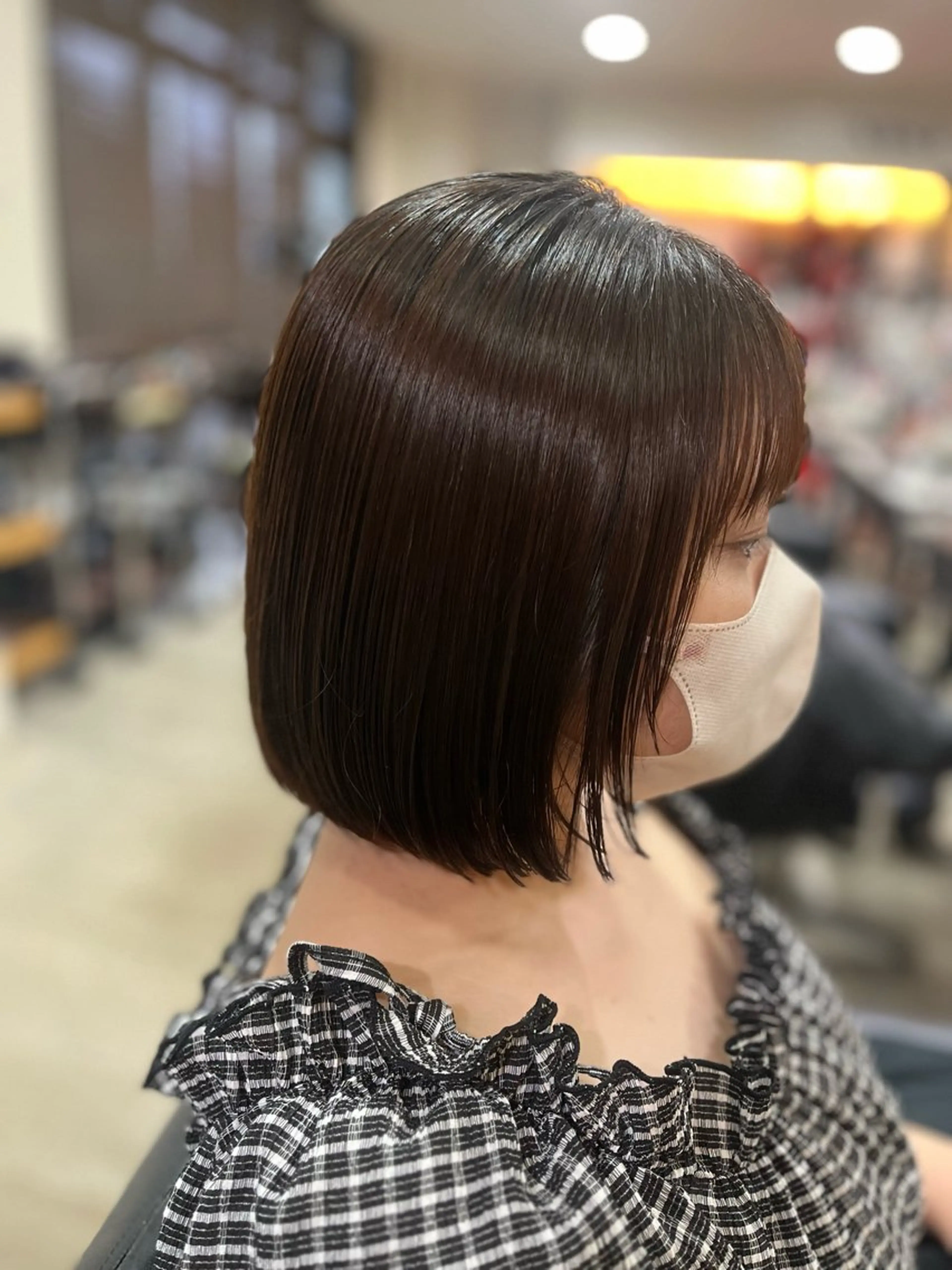 ミディアム ボブ カット トリートメント 大貫 遥菜のヘアスタイル