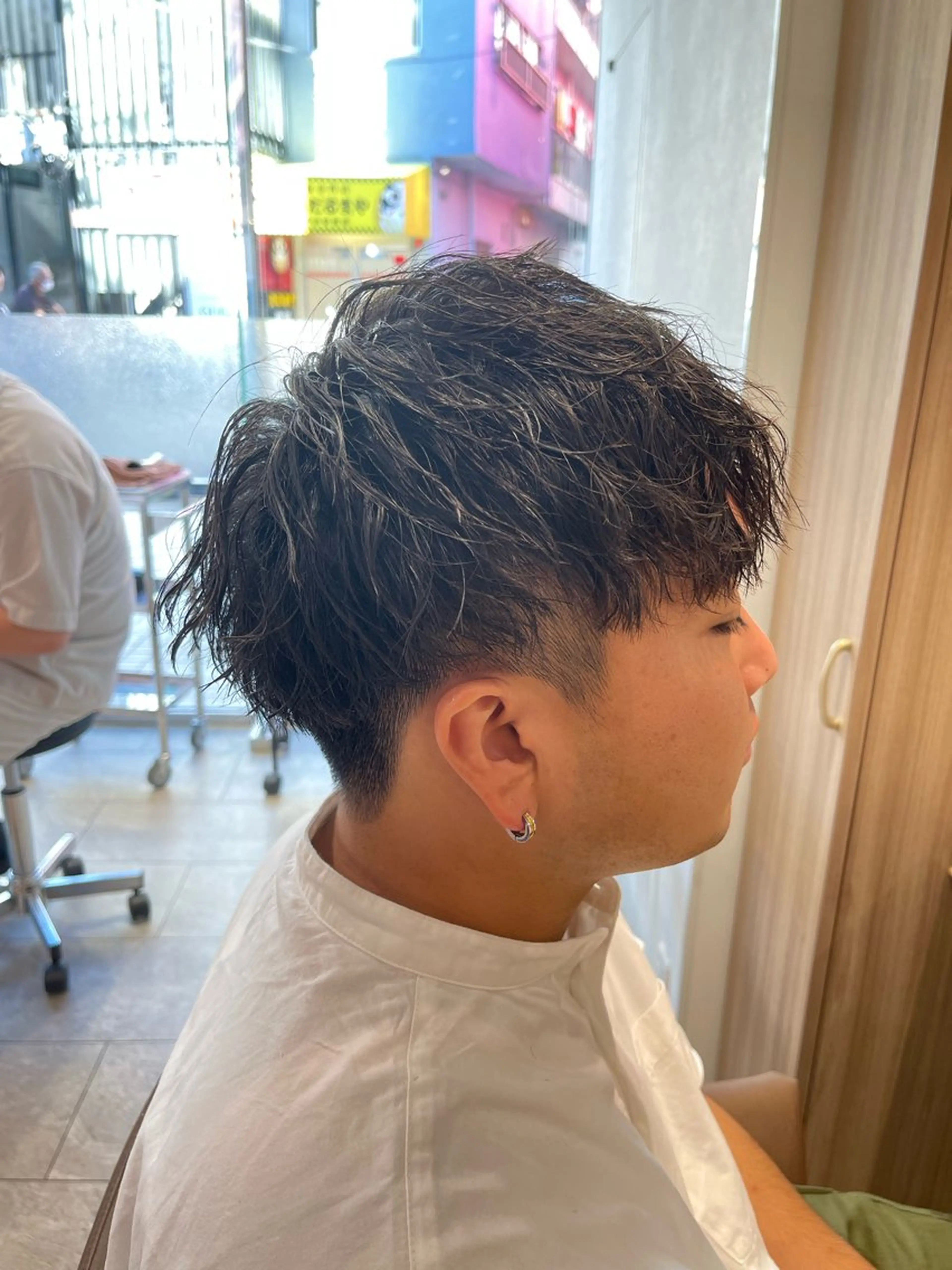 カラー パーマ メンズ カット ヘアカラー パーマ Ash都立大学 中村百花のヘアスタイル