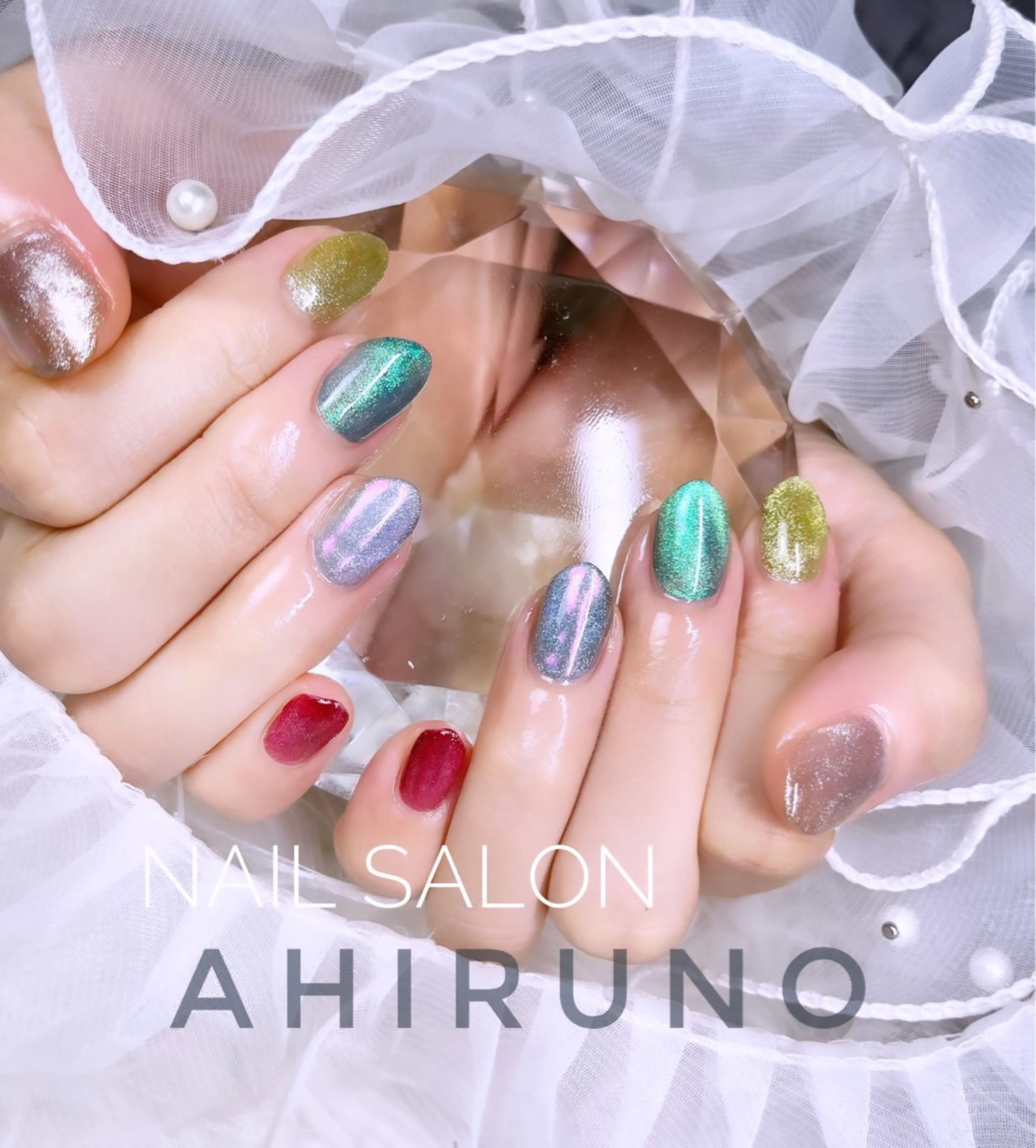 ネイル 韓国ネイル マグネットネイル ハンドネイル ａｈｉｒｕｎｏ ✿ ｙｕiのネイルデザイン