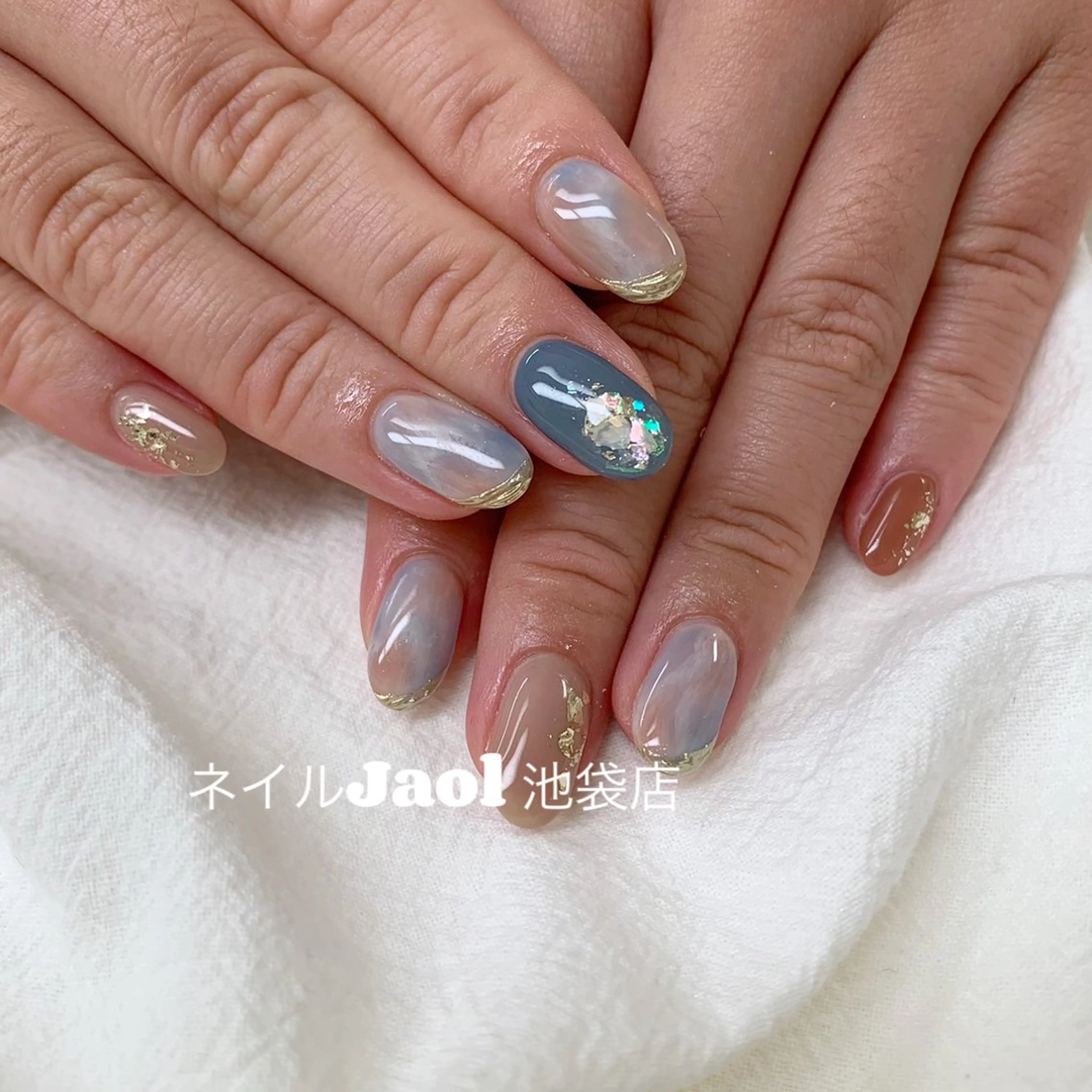 ミディアム 韓国風ヘア ハンドネイル nail jaol池袋店所属・ネイルJaol 池袋のネイルデザイン