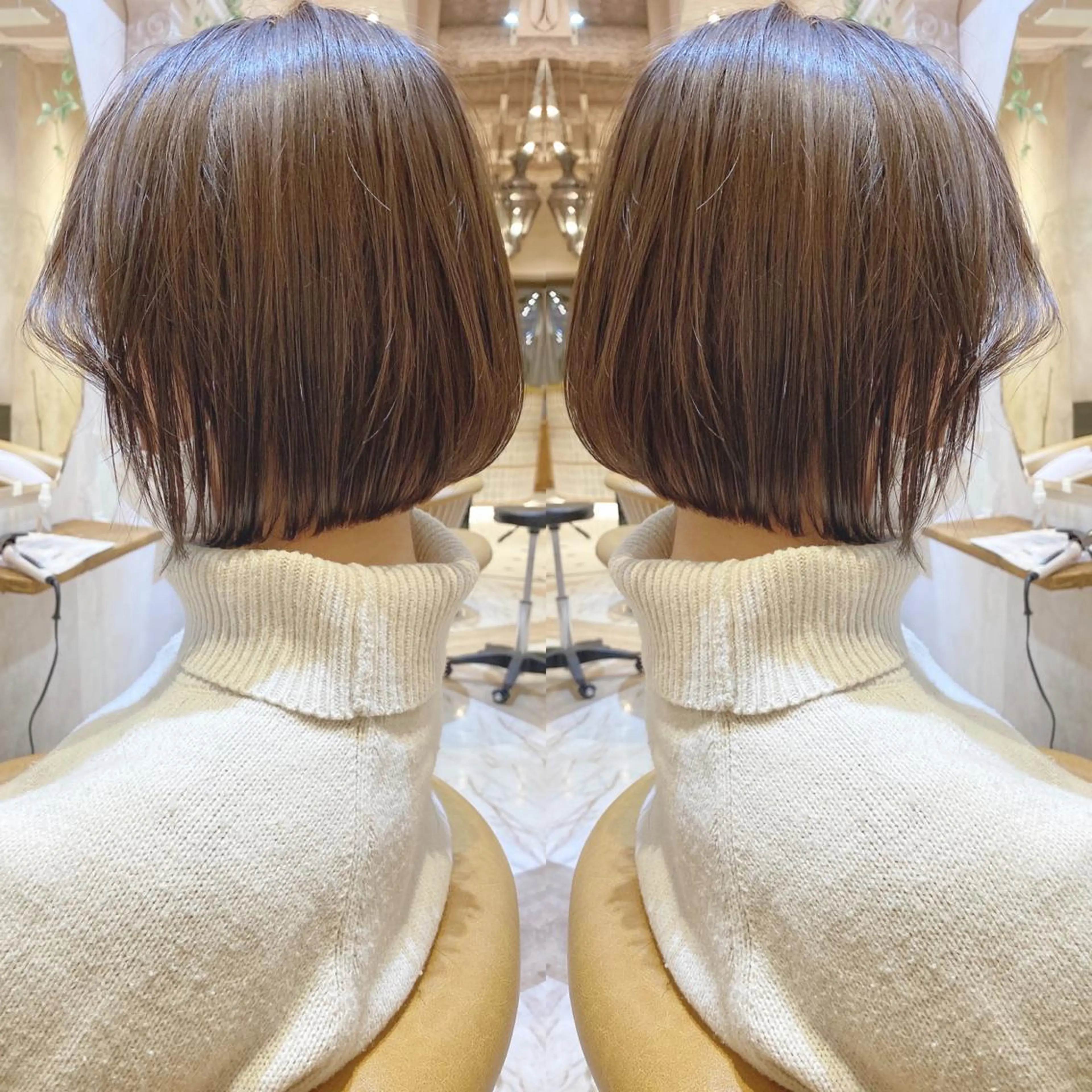 ショート カラー ボブ カット ヘアカラー トリートメント ツヤ髪になりたい方へ 🩷柴田知亜希のヘアスタイル