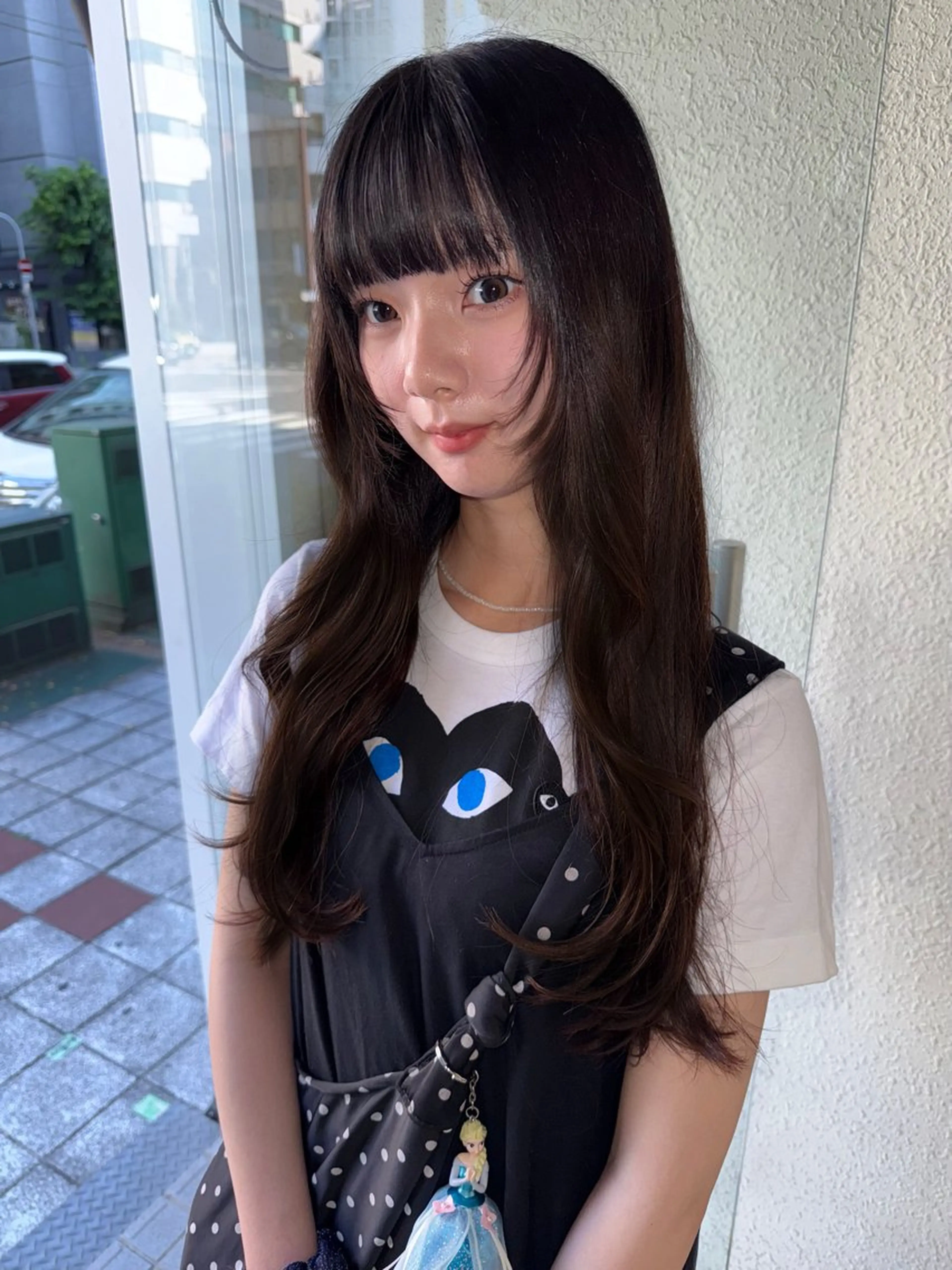ロング 顔まわりレイヤー 顔周りカット レイヤーカット sliver siki/yuuのヘアスタイル