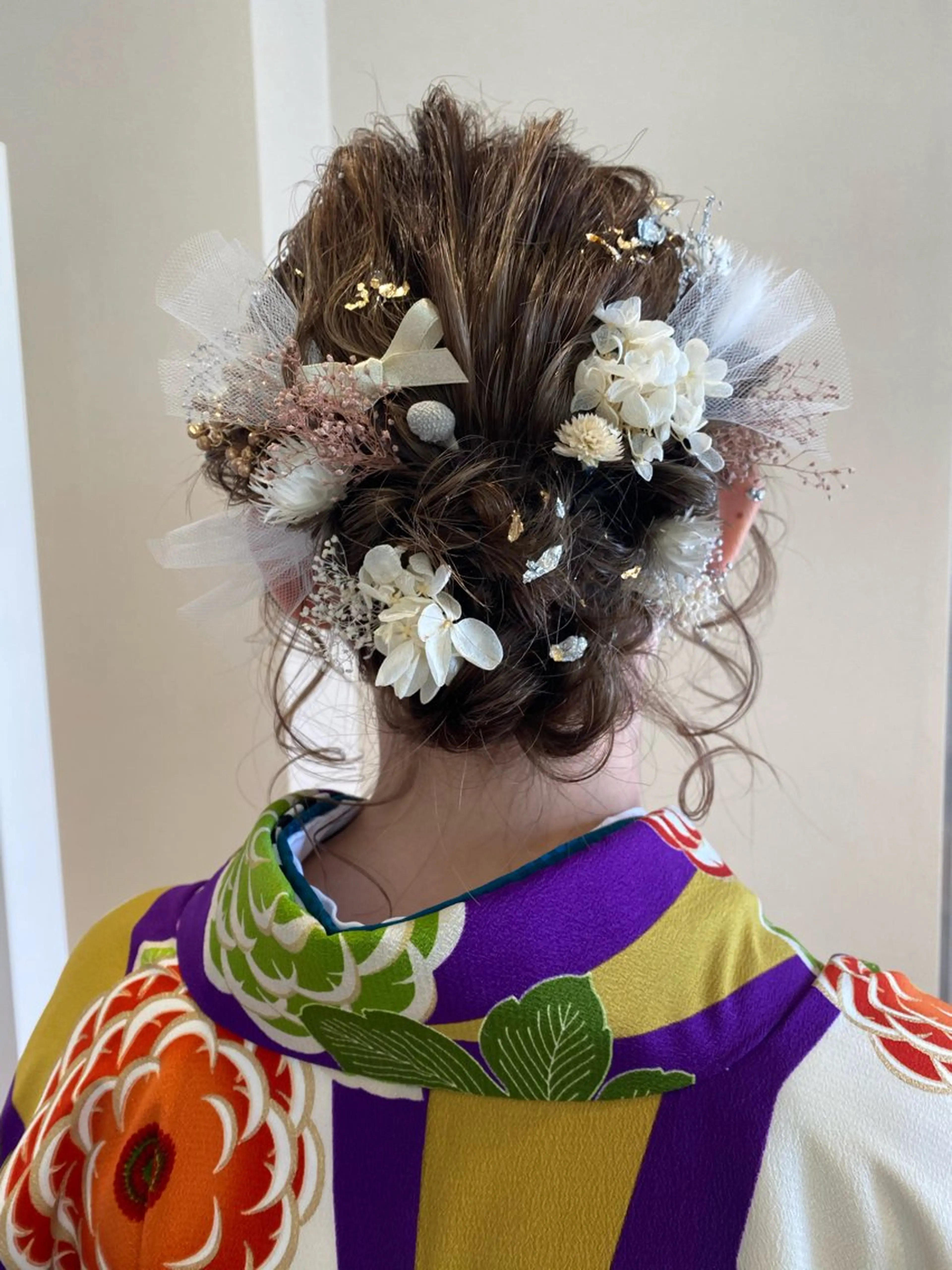 ミディアム ヘアアレンジ 卒業式のヘアスタイル 着付け ボブ/髪質改善カラー 深沢楓のヘアスタイル