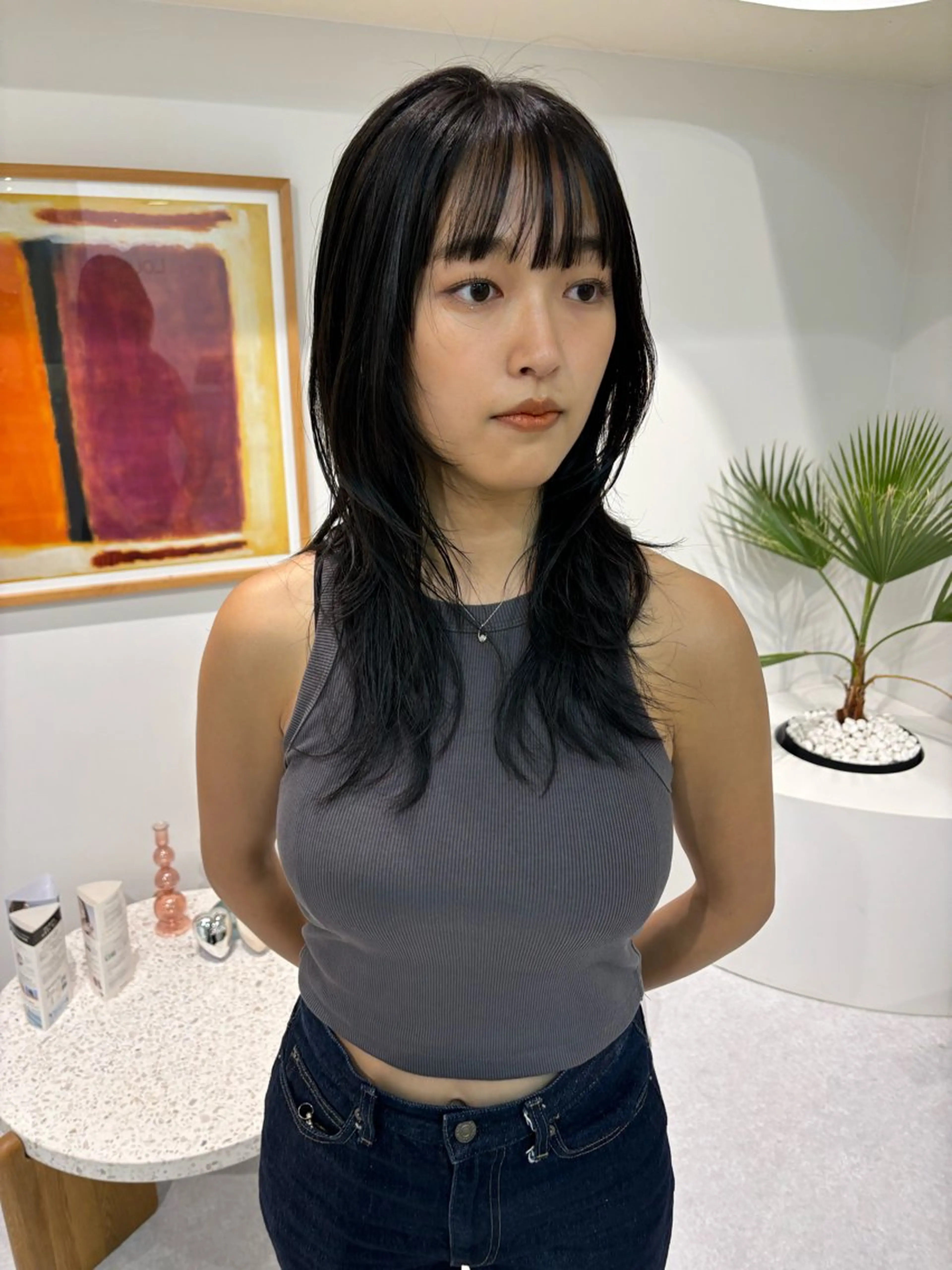 ロング カラー ハイレイヤー レイヤーカット カット ヘアカラー トリートメント レイヤーカット🎀 kanaのヘアスタイル