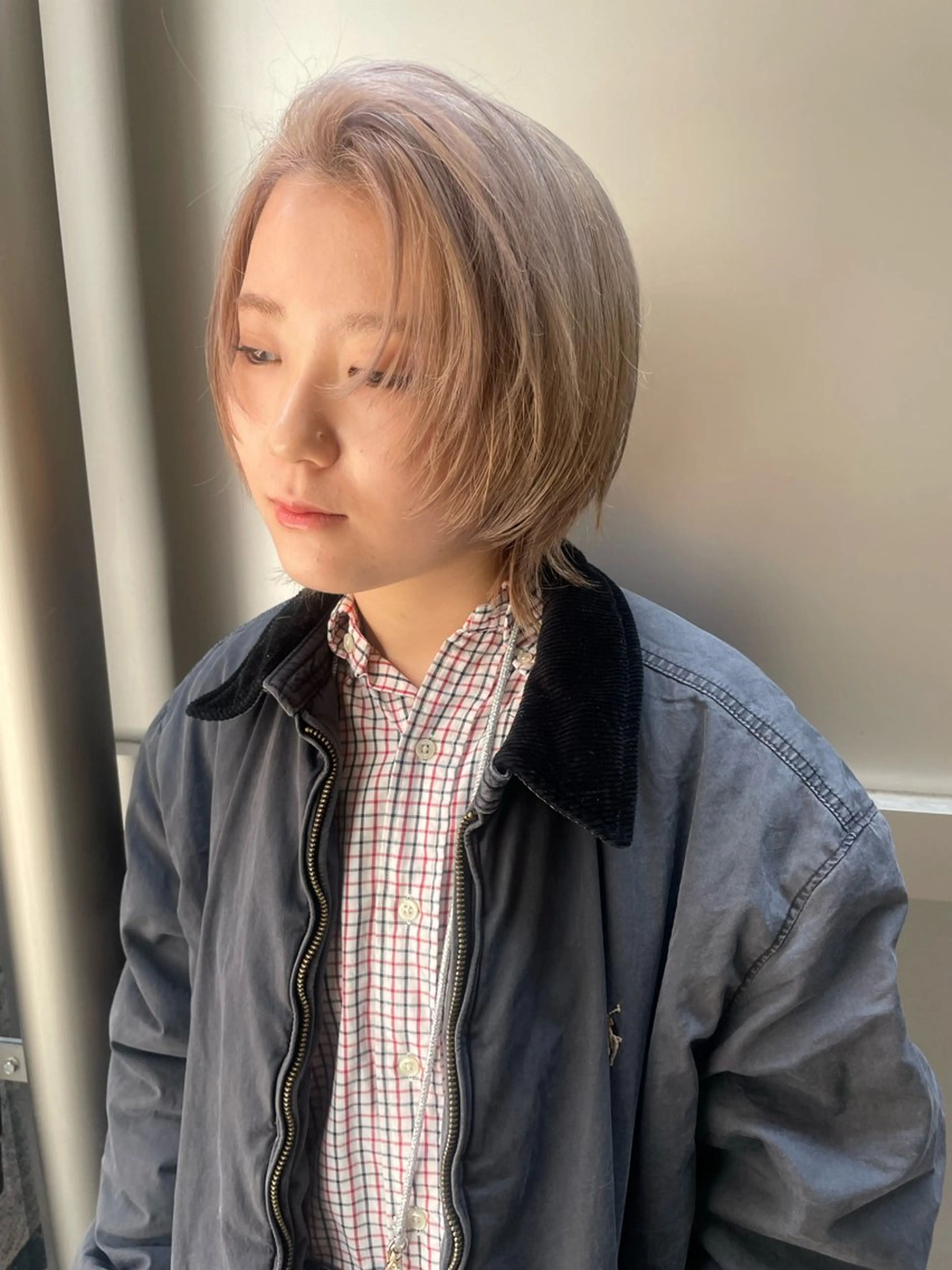 ショート カラー カット ヘアカラー satsuki ito/暖色、パーマのヘアスタイル