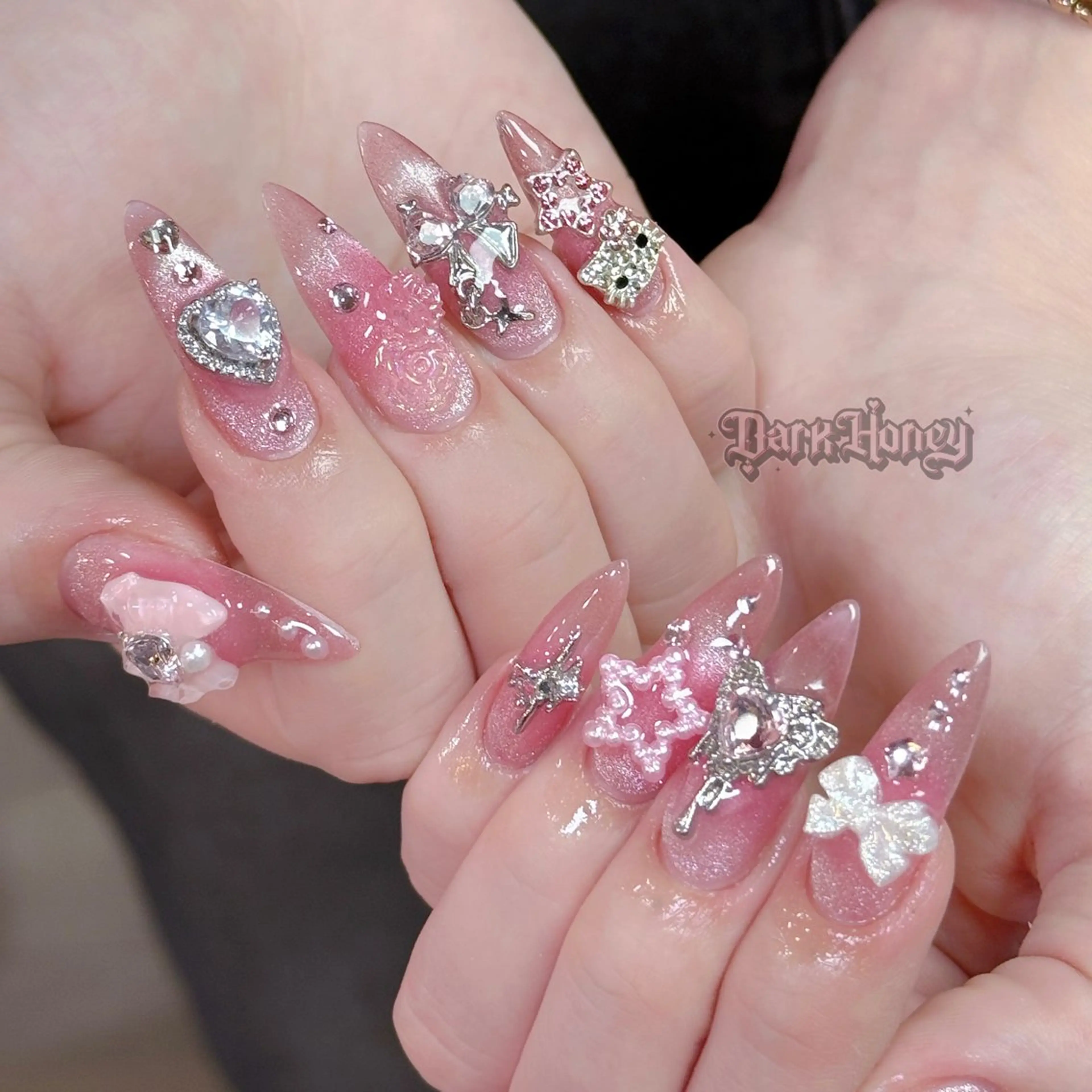【minimo限定価格】チップ長さ出し✨ロング💕ゴージャスアートやり放題の写真