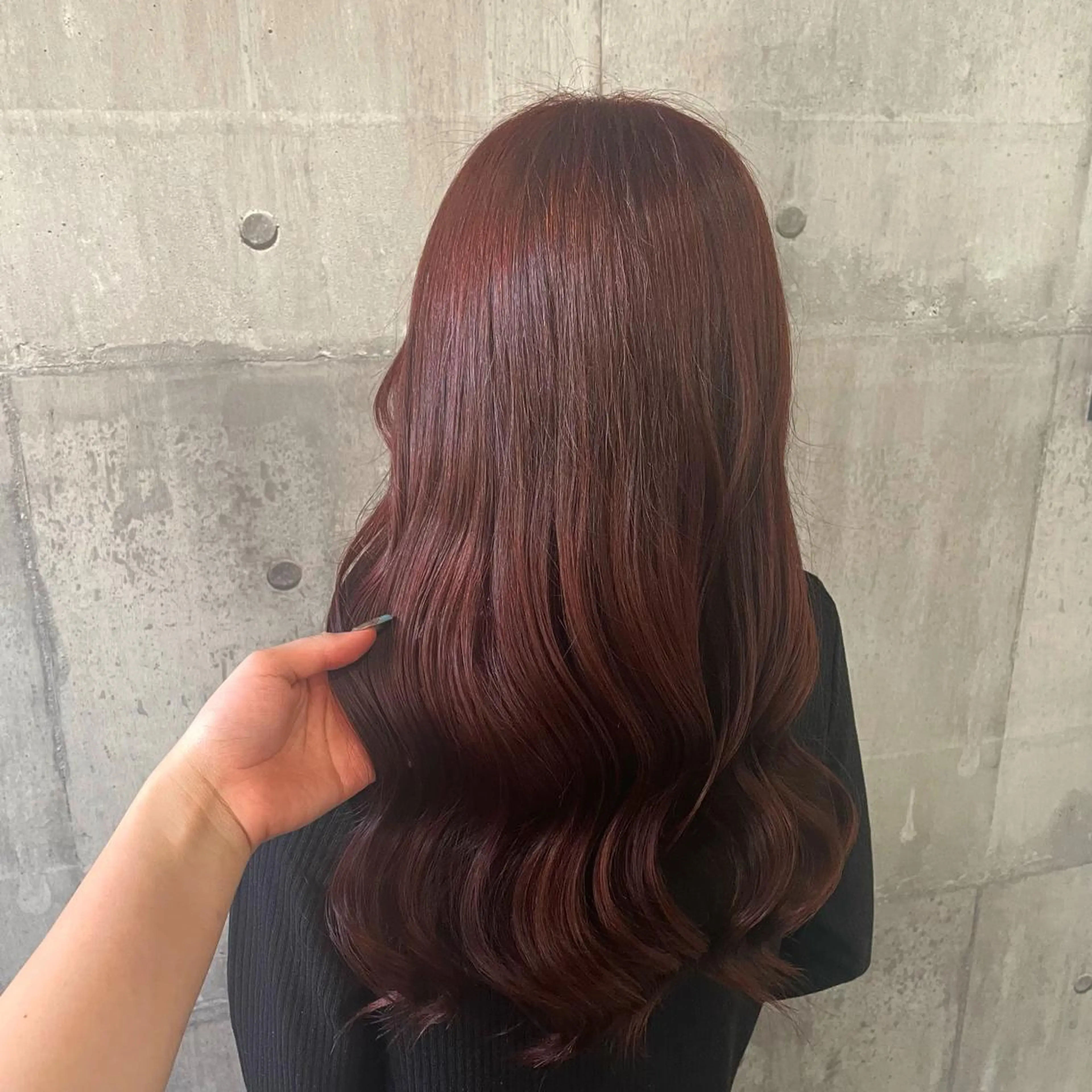セミロング カラー ボルドーカラー ヘアカラー トリートメント Hair Labo ASH所属・Hair Labo ASH  あみん♡のヘアスタイル