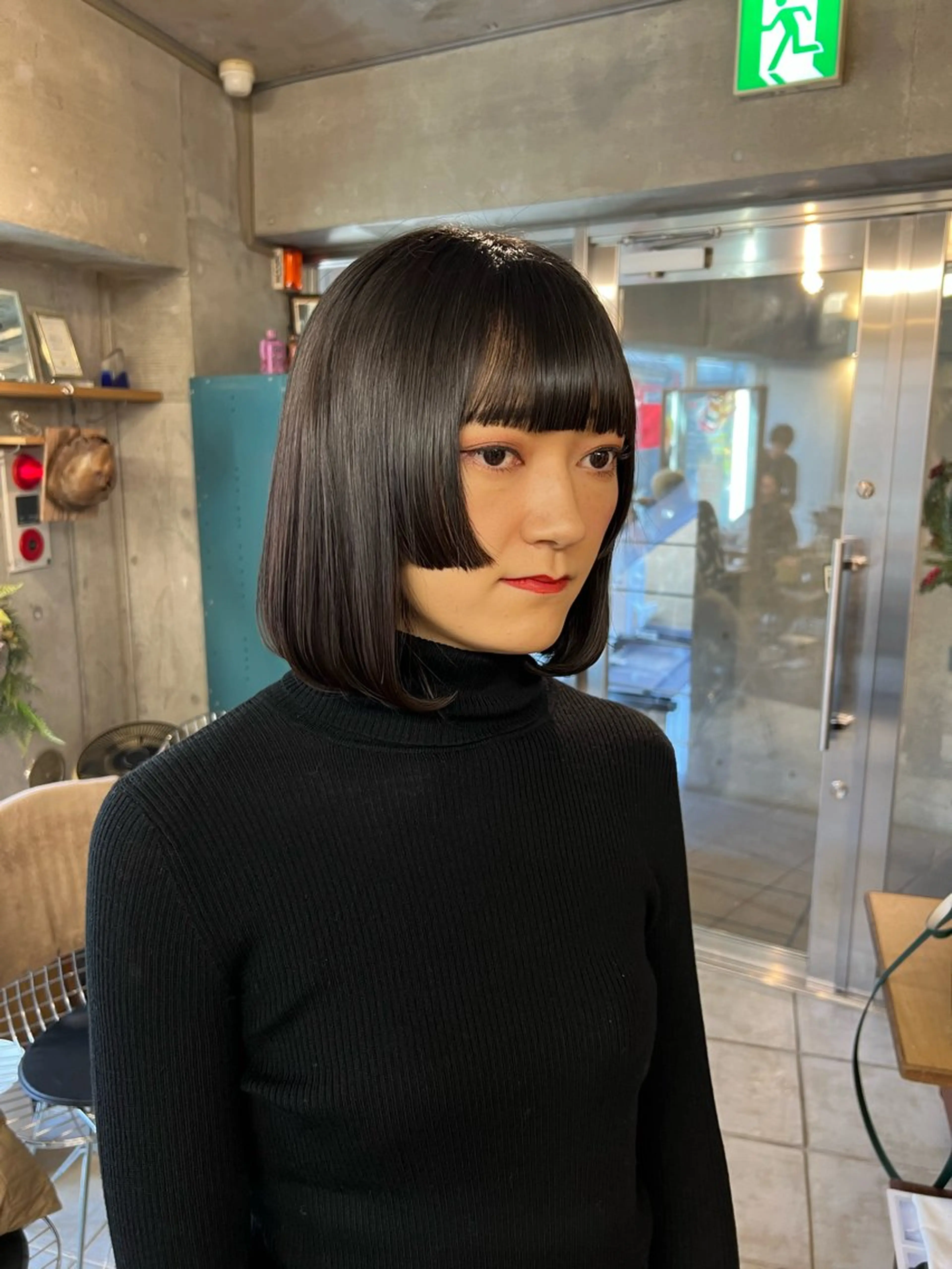 ショート ボブ 姫カット カット 土田かほ/本日🈳 透明感カラー🍃のヘアスタイル