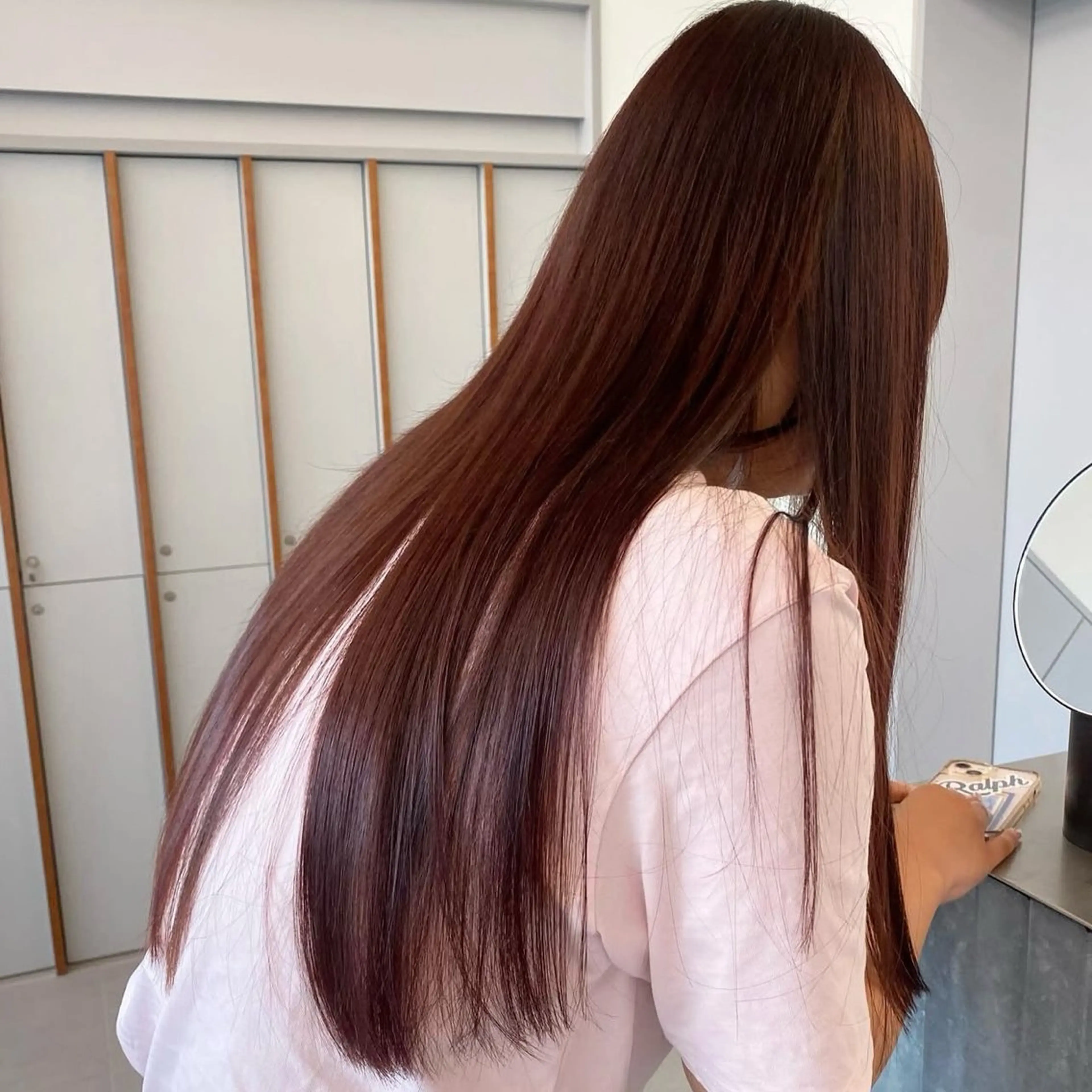 ロング カラー 透明感カラー カット ヘアカラー トリートメント レイヤーカット/暖色 カラー/mao🎀のヘアスタイル