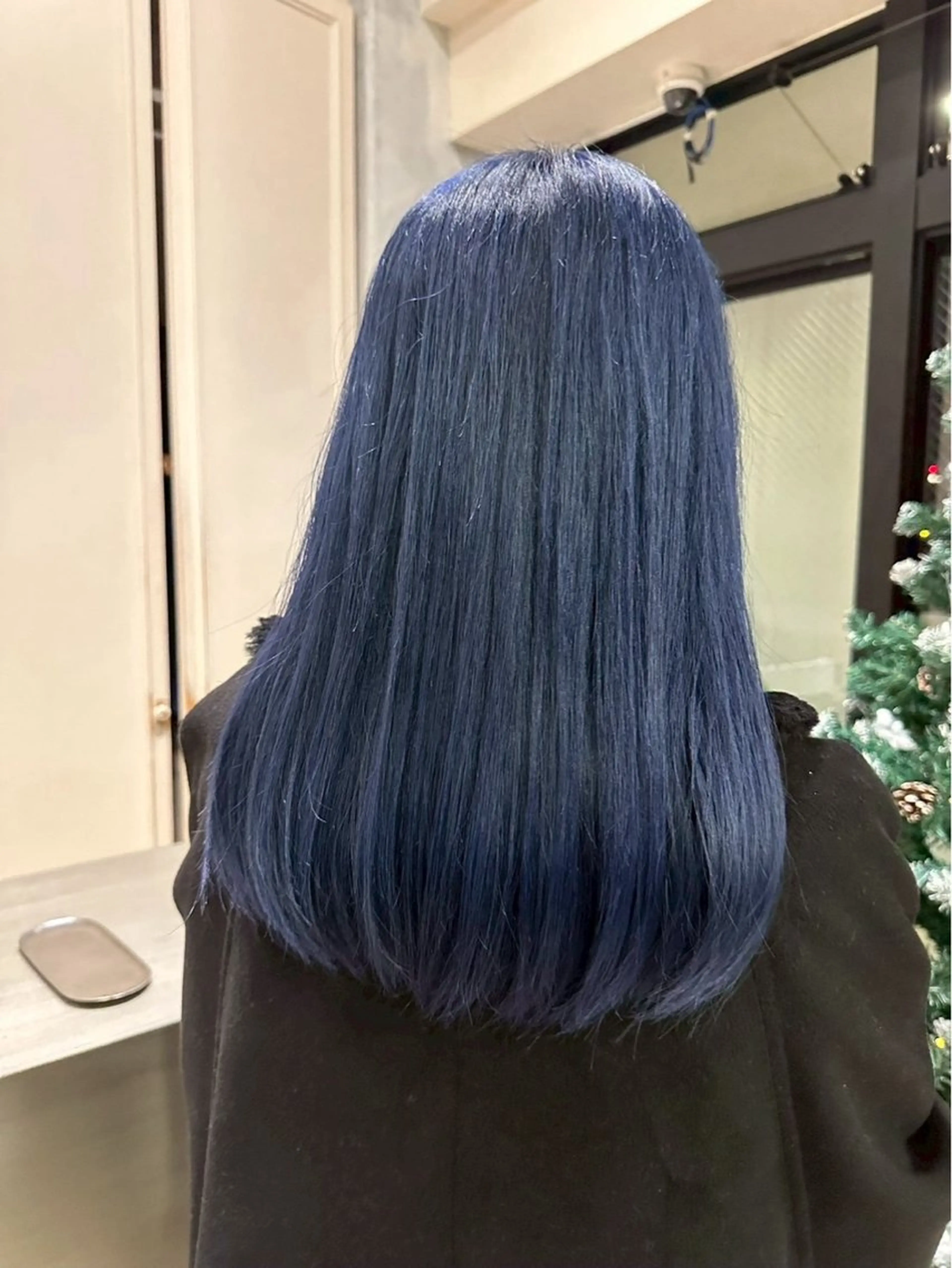 ロング カラー ブルーカラー ネイビーカラー ヘアカラー SEPT.所属・あやね/ブリーチ モデル募集中💭💓のヘアスタイル