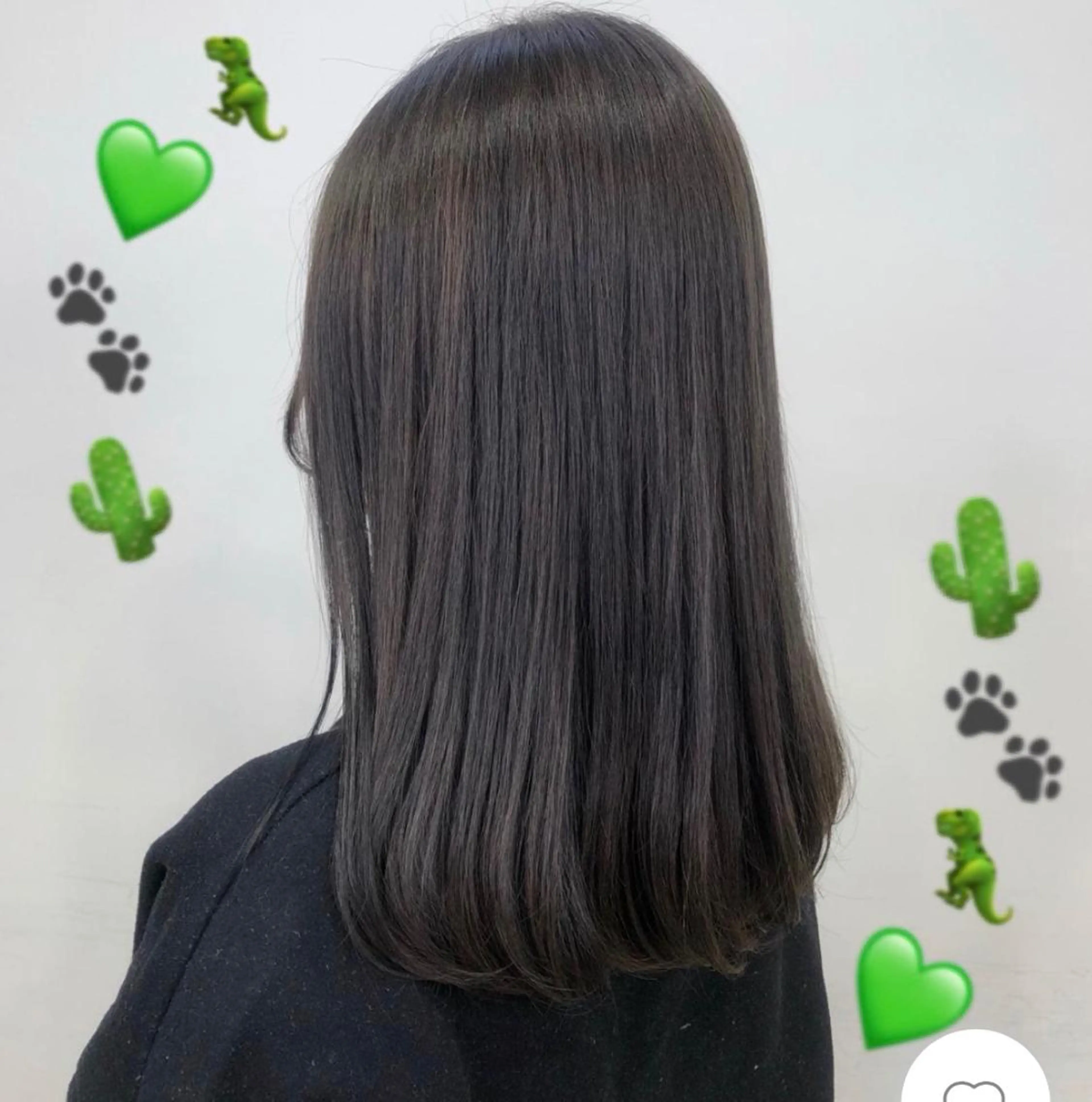 ミディアム カラー ダウンパーマ🇰🇷 毛流れパーマ【かな】のヘアスタイル