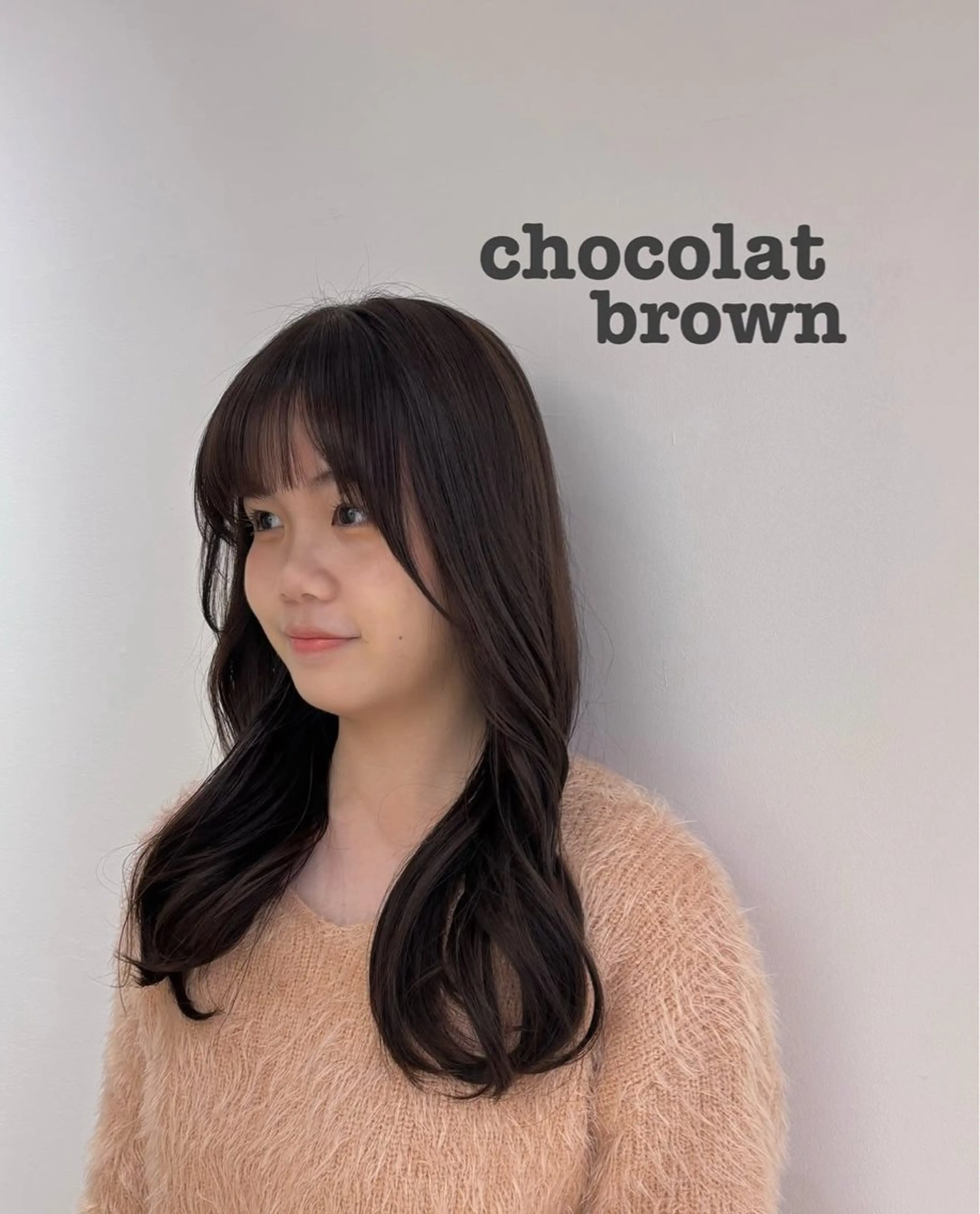 ロング カラー ブラウンカラー カット ヘアカラー トリートメント サイトウ アカネのヘアスタイル