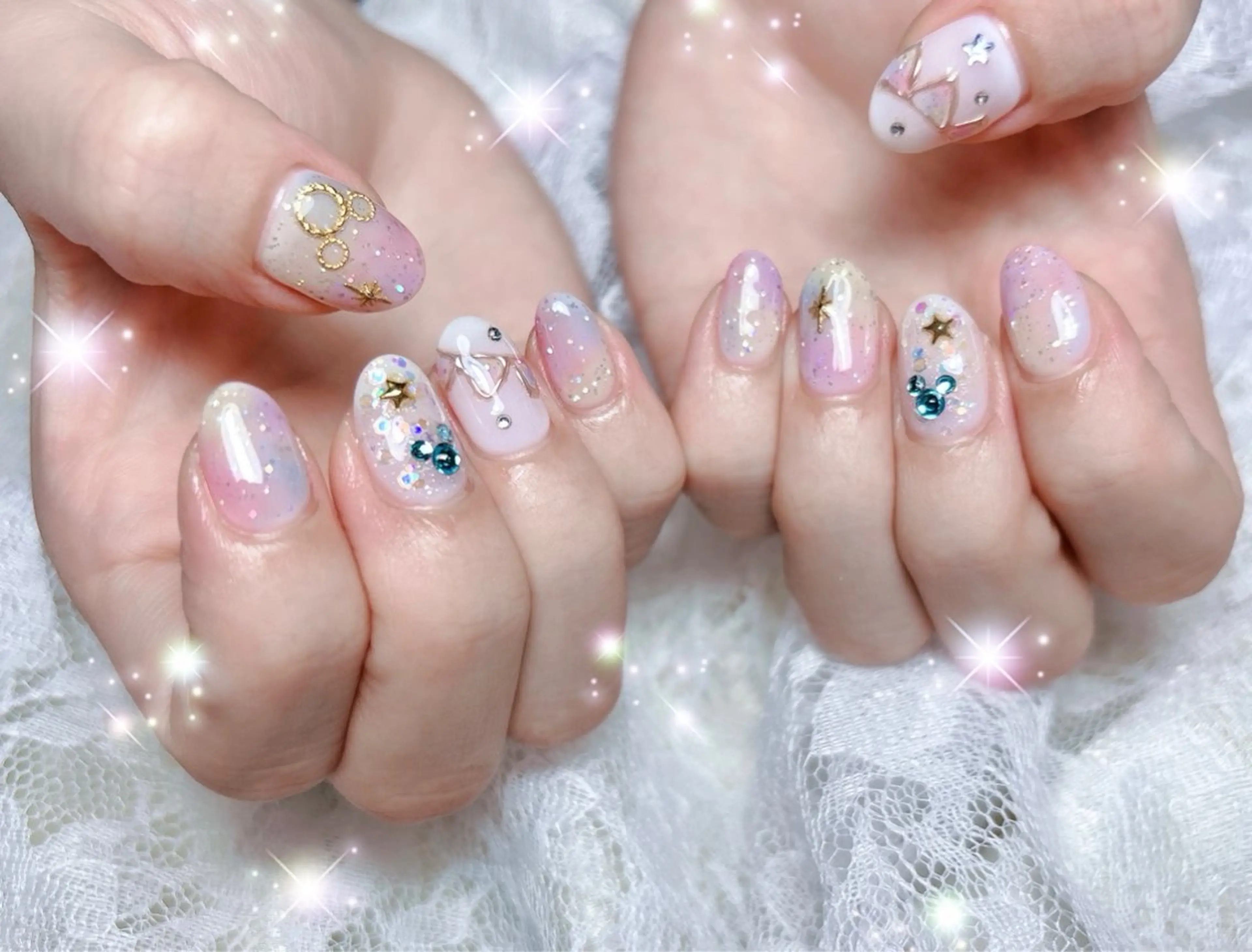 ネイル アートネイル ハンドネイル FLARE NAIL フレアネイルのネイルデザイン