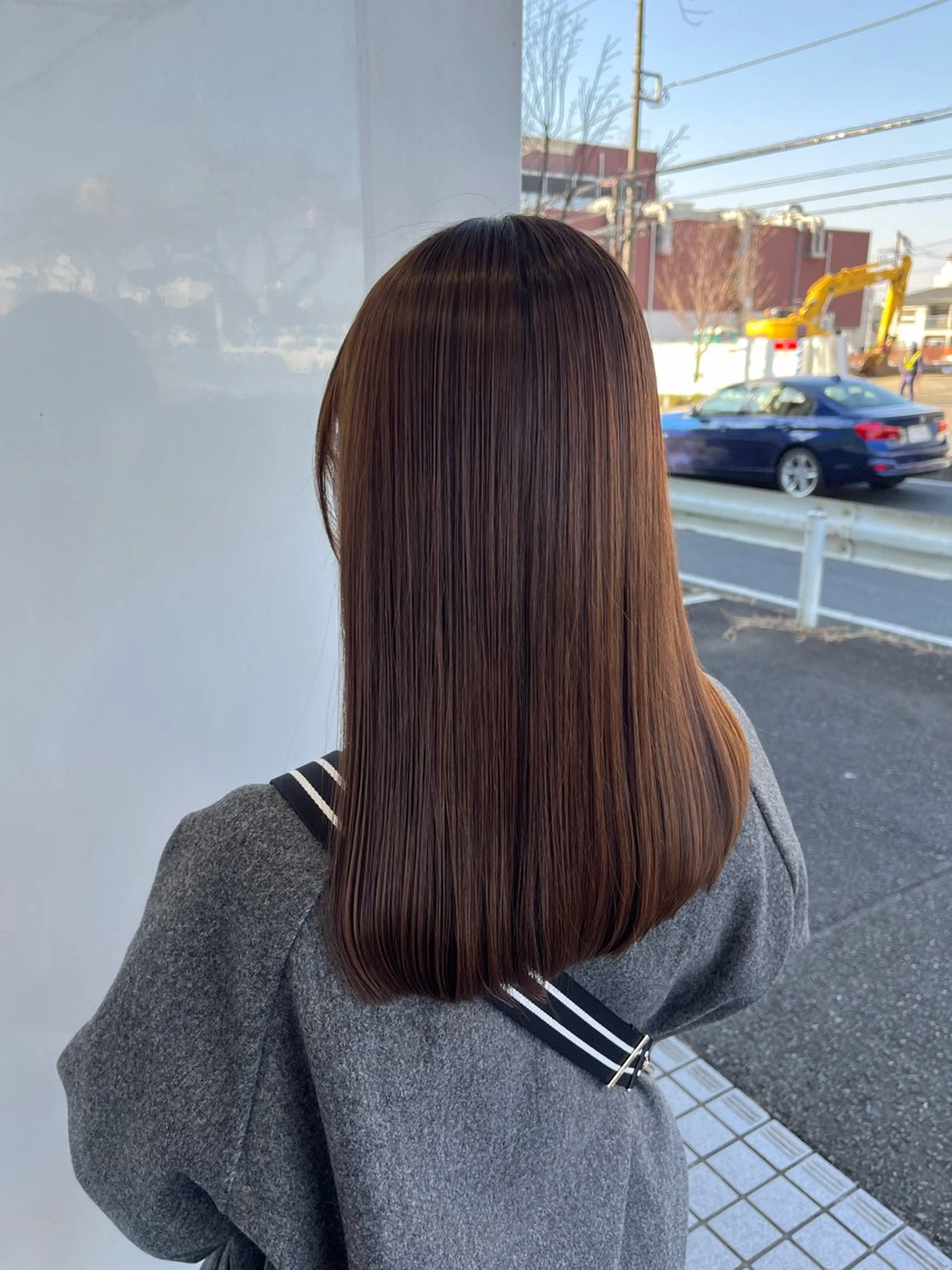 セミロング DC カラーモデルのヘアスタイル
