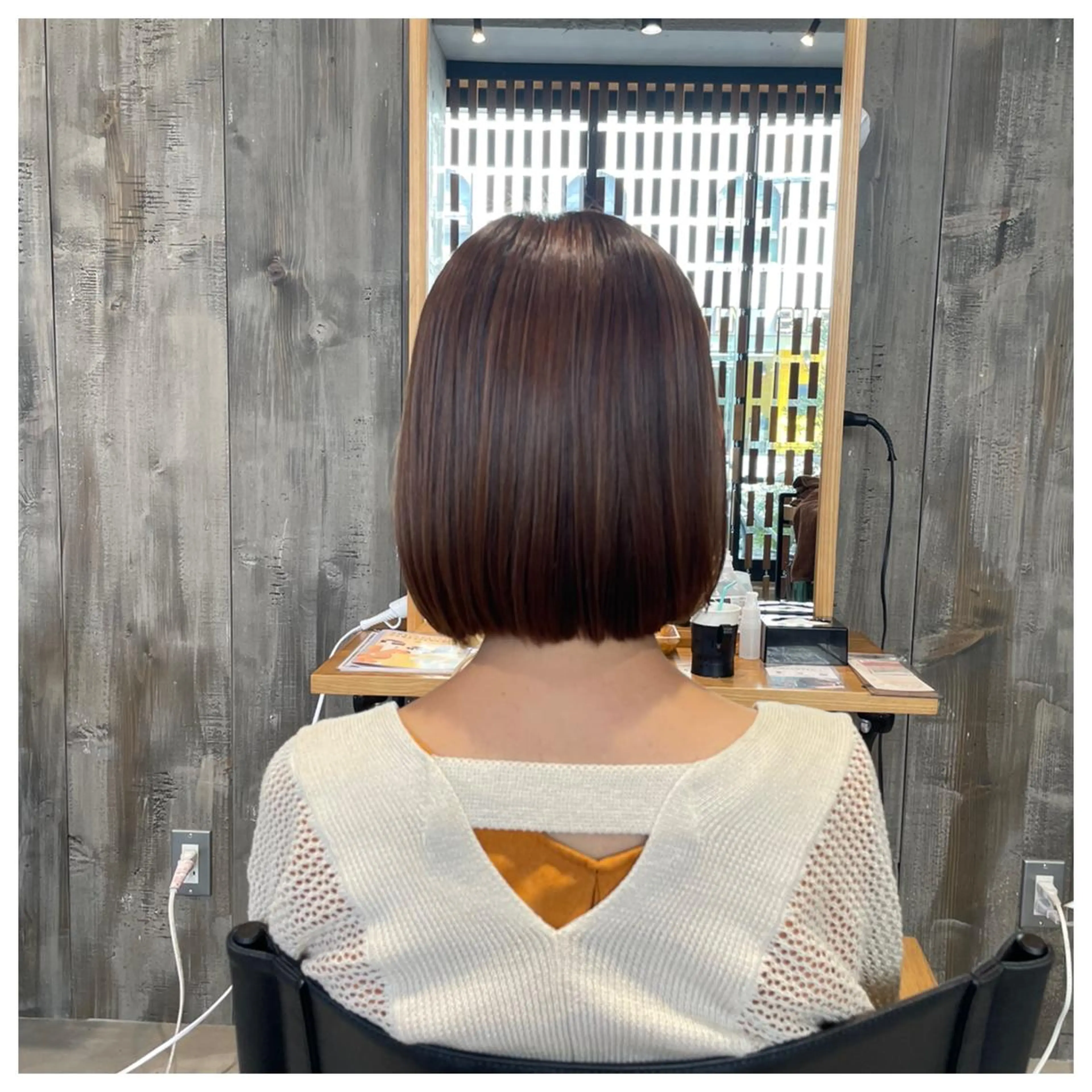 ミディアム 縮毛矯正 三好 祐希のヘアスタイル