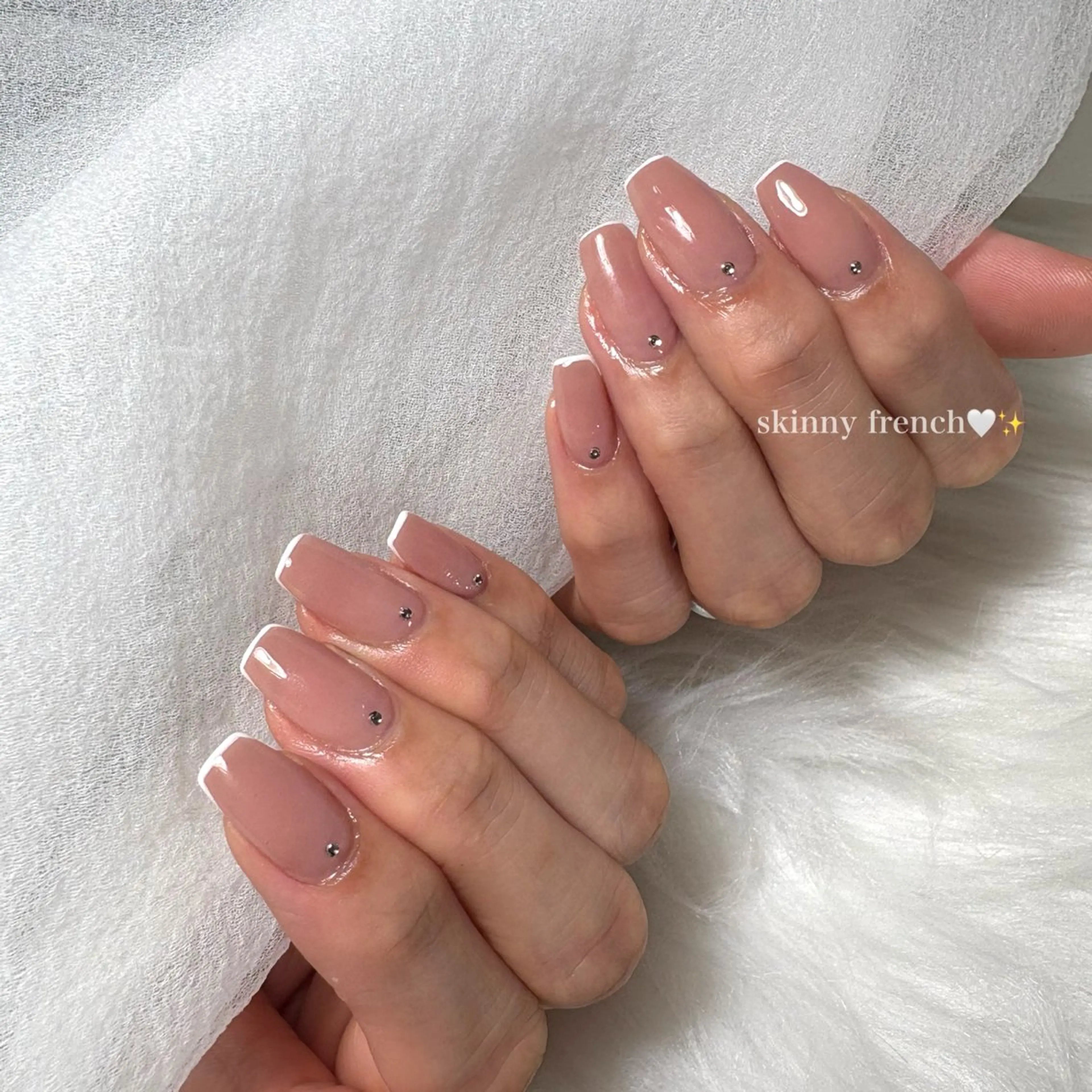 ネイル フレンチネイル ハンドネイル Rich+nail Mayuのネイルデザイン