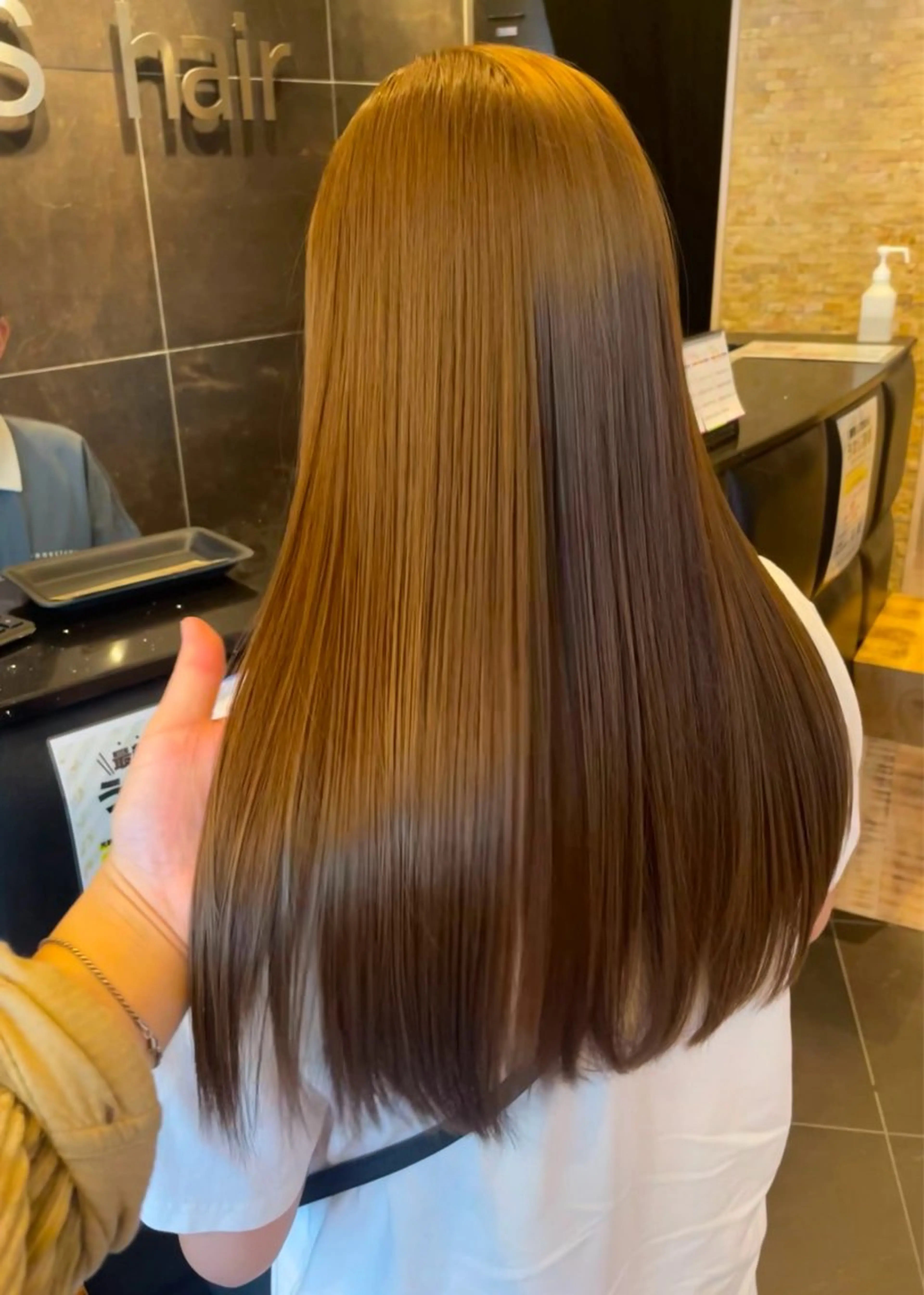 ロング くせ毛 似合わせカット 縮毛矯正 カット ヘアカラー 縮毛矯正 OPS hair feliz田中啓太のヘアスタイル