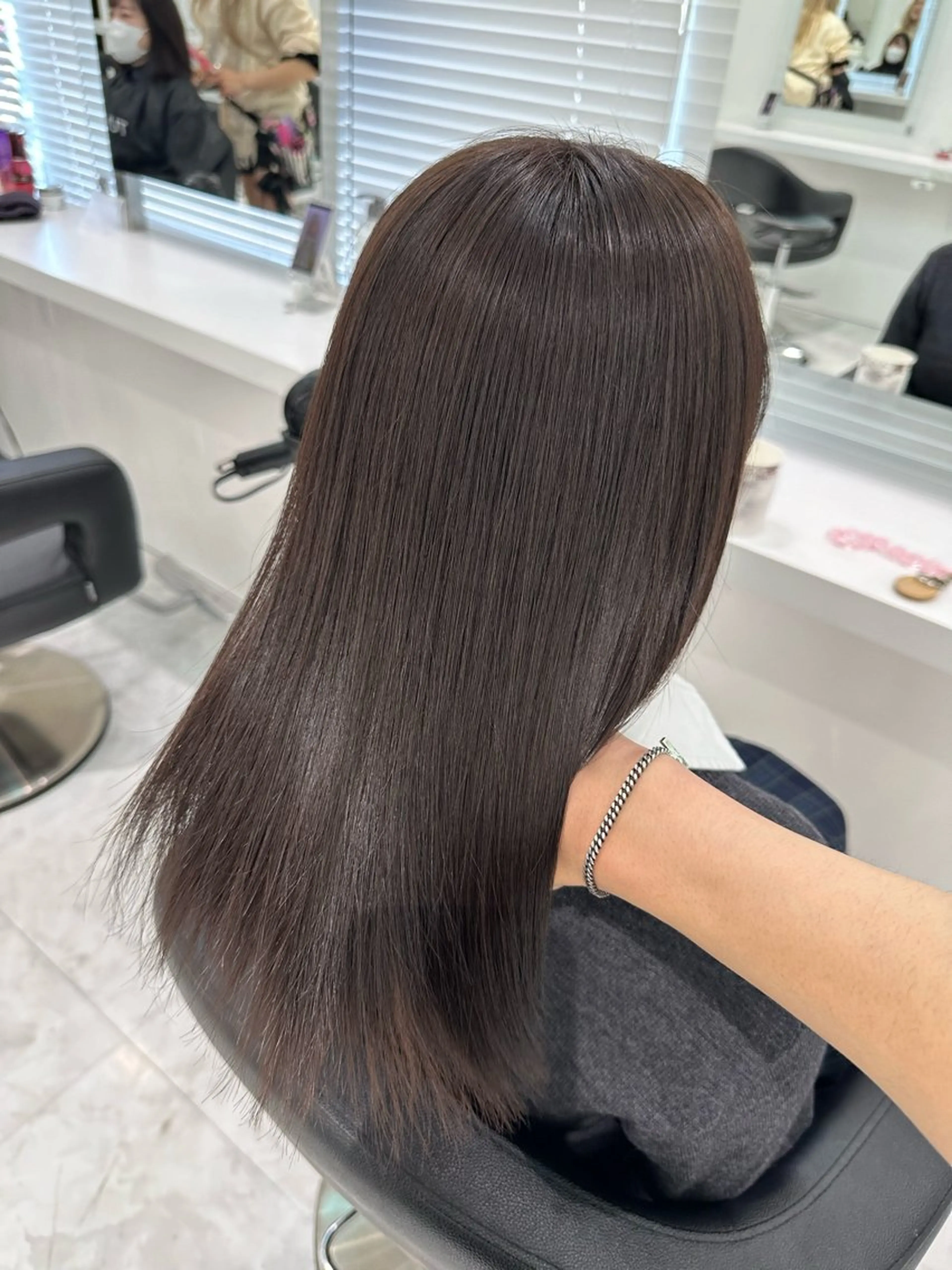 セミロング カラー カット ヘアカラー トリートメント ヘッドスパ ヘアセット ♡上品韓国髪♡ブラ ウン/SAYATOのヘアスタイル