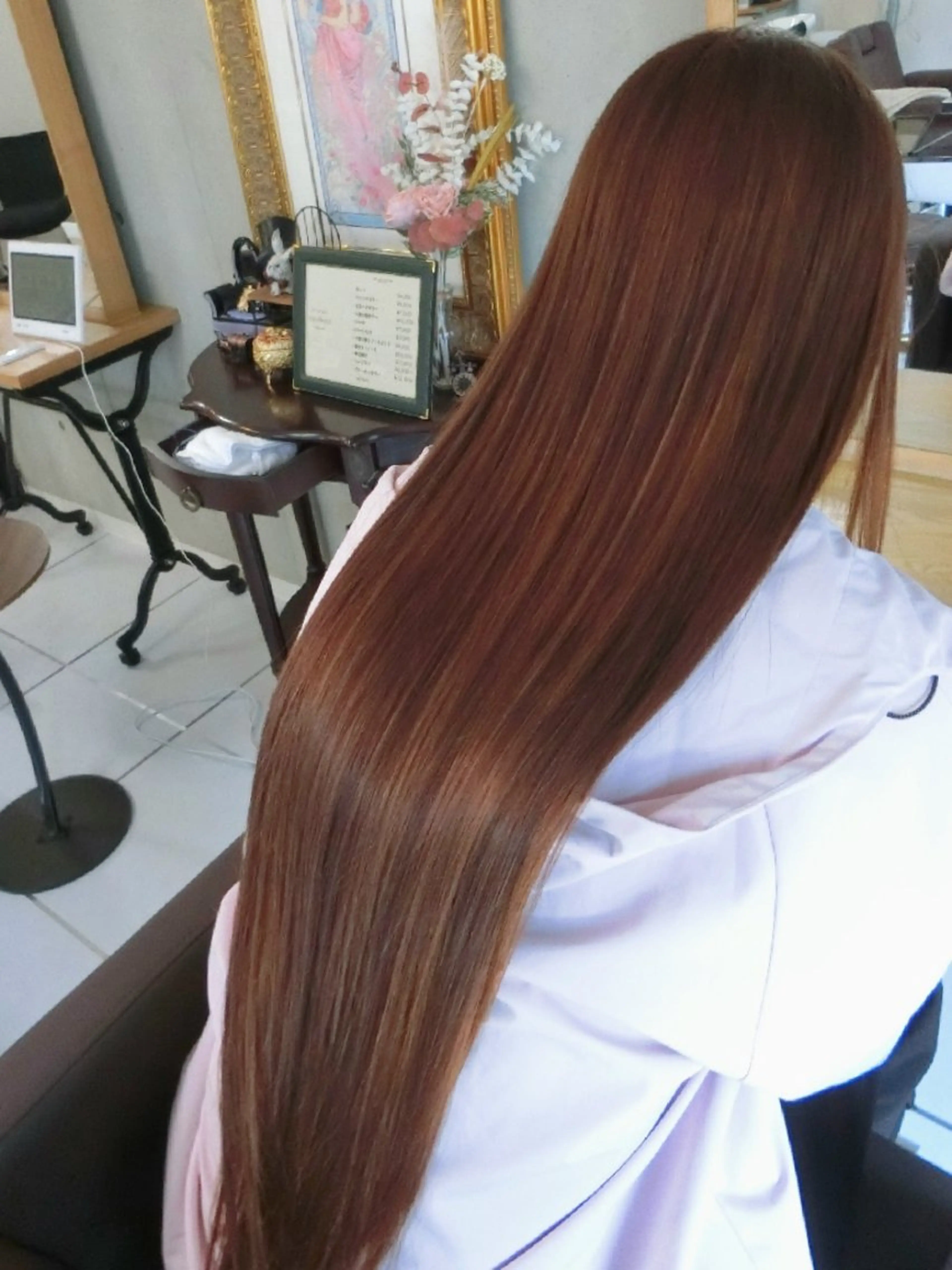 ロング カラー カット ヘアカラー トリートメント ma cherie 三浦直美のヘアスタイル