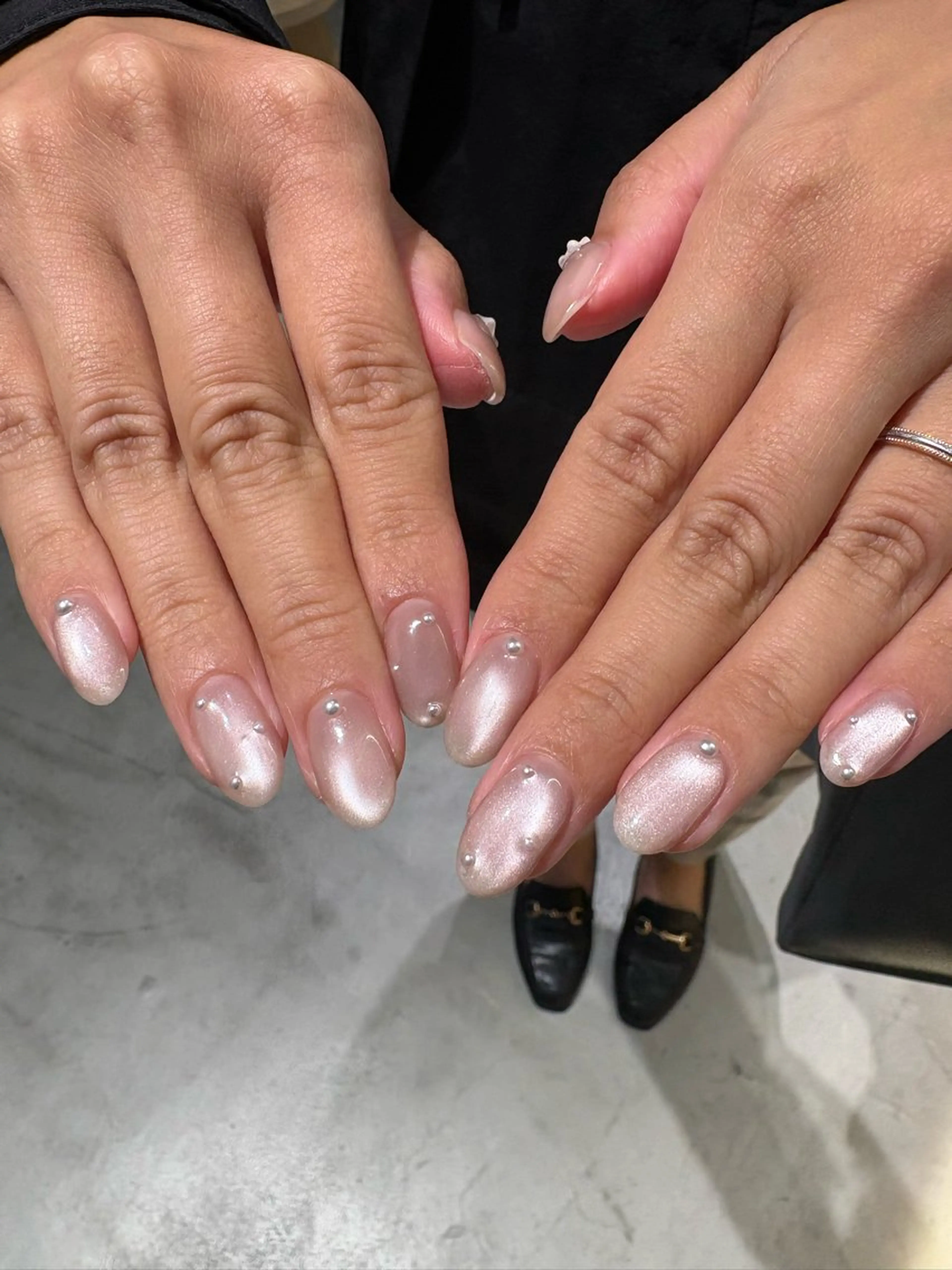 ネイル ブライダルネイル ハンドネイル Hijiri 🦋🫧のネイルデザイン