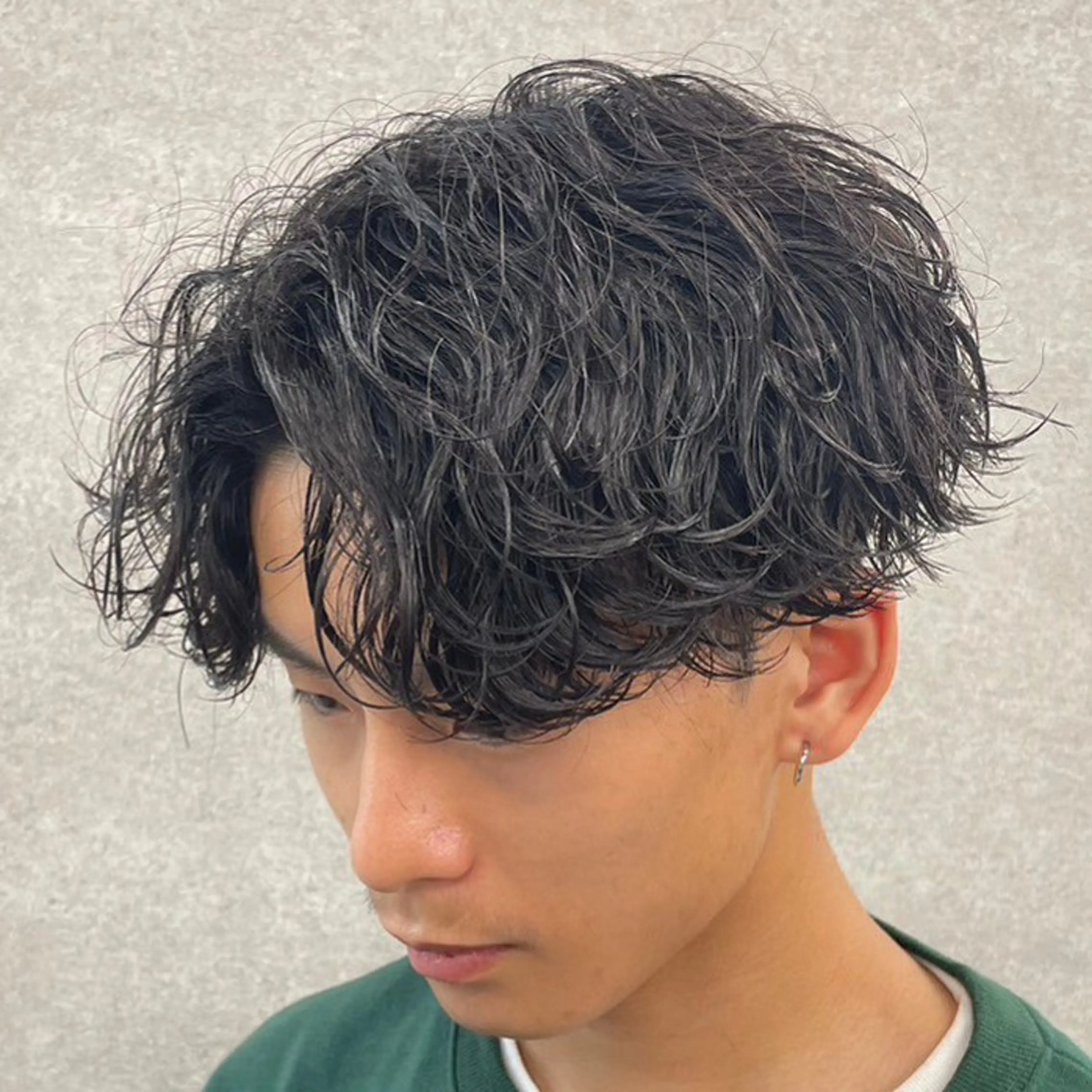 パーマ ヘアアレンジ メンズ メンズパーマ 髪質改善 スパイラルパーマ 川合 智之のヘアスタイル