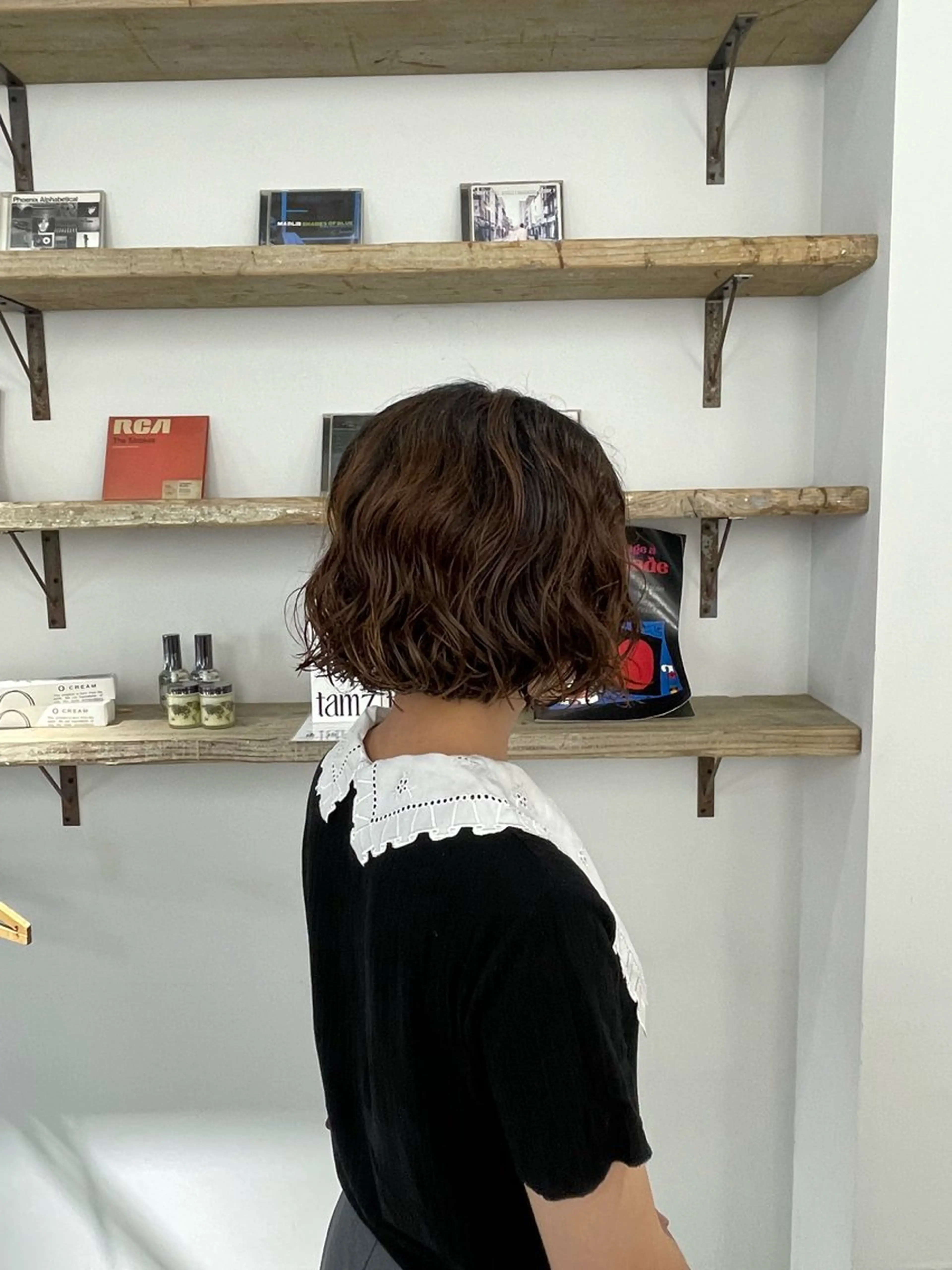 ミディアム ミディアムパーマ ボブ 本間 かえでのヘアスタイル