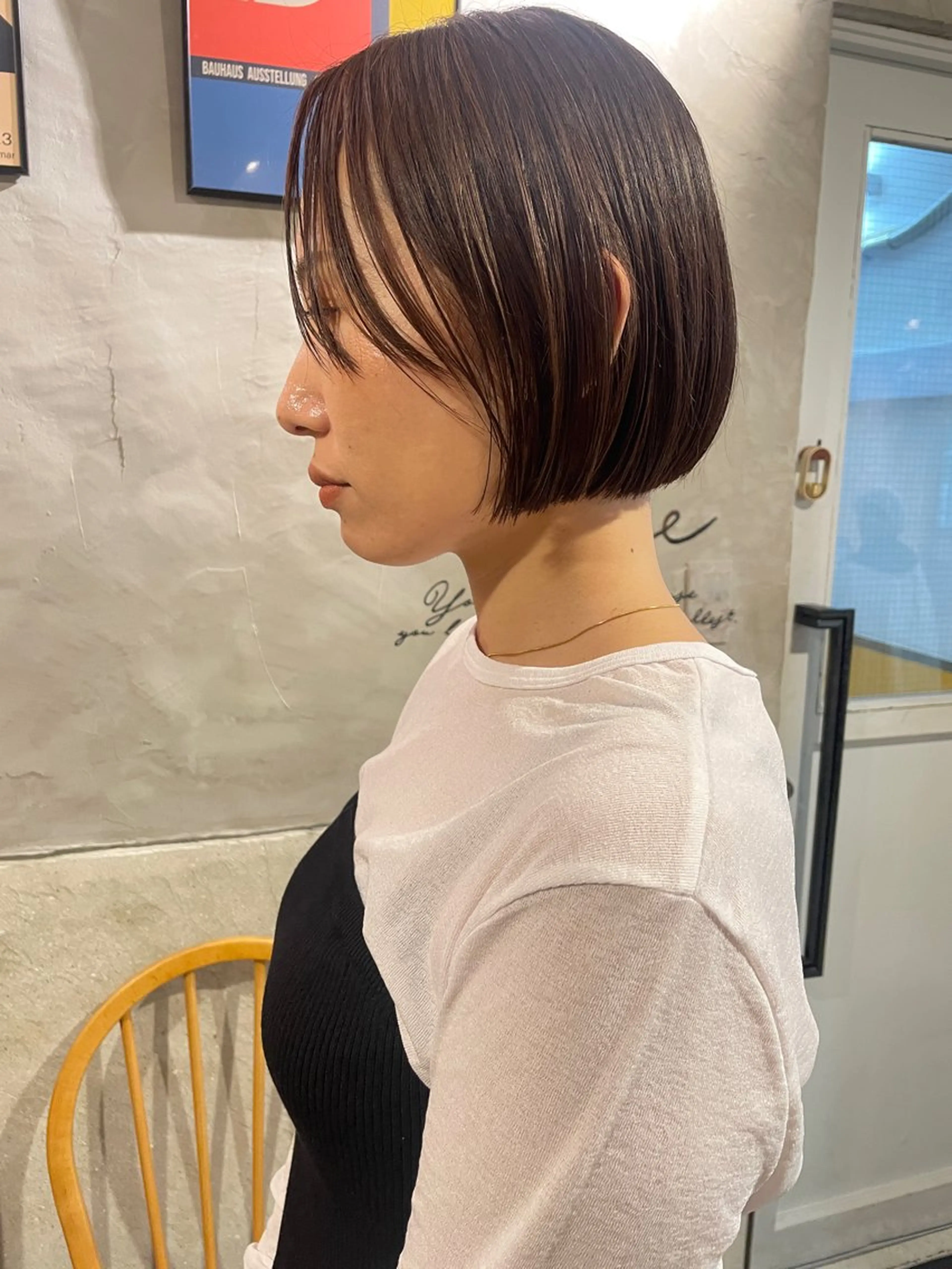 ショート カラー ボブ カット ヘアカラー トリートメント さの あやねのヘアスタイル