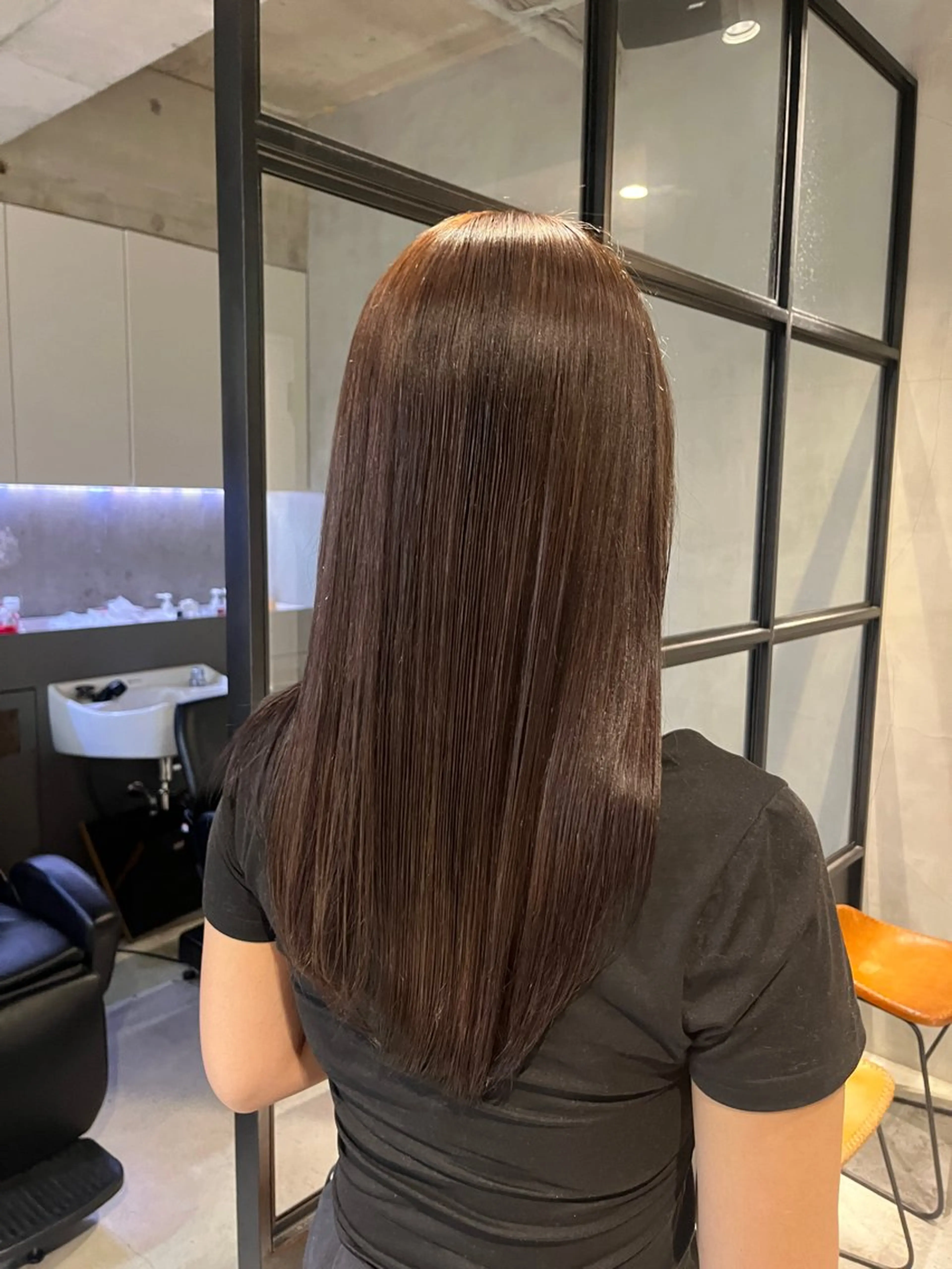 セミロング カラー ブリーチ ブラウンカラー 透明感カラー ダブルカラー ブリーチなしカラー ヘアカラー elima 調布所属・ちせ/ 透明感カラー /調布˚ 🦢₊✧のヘアスタイル