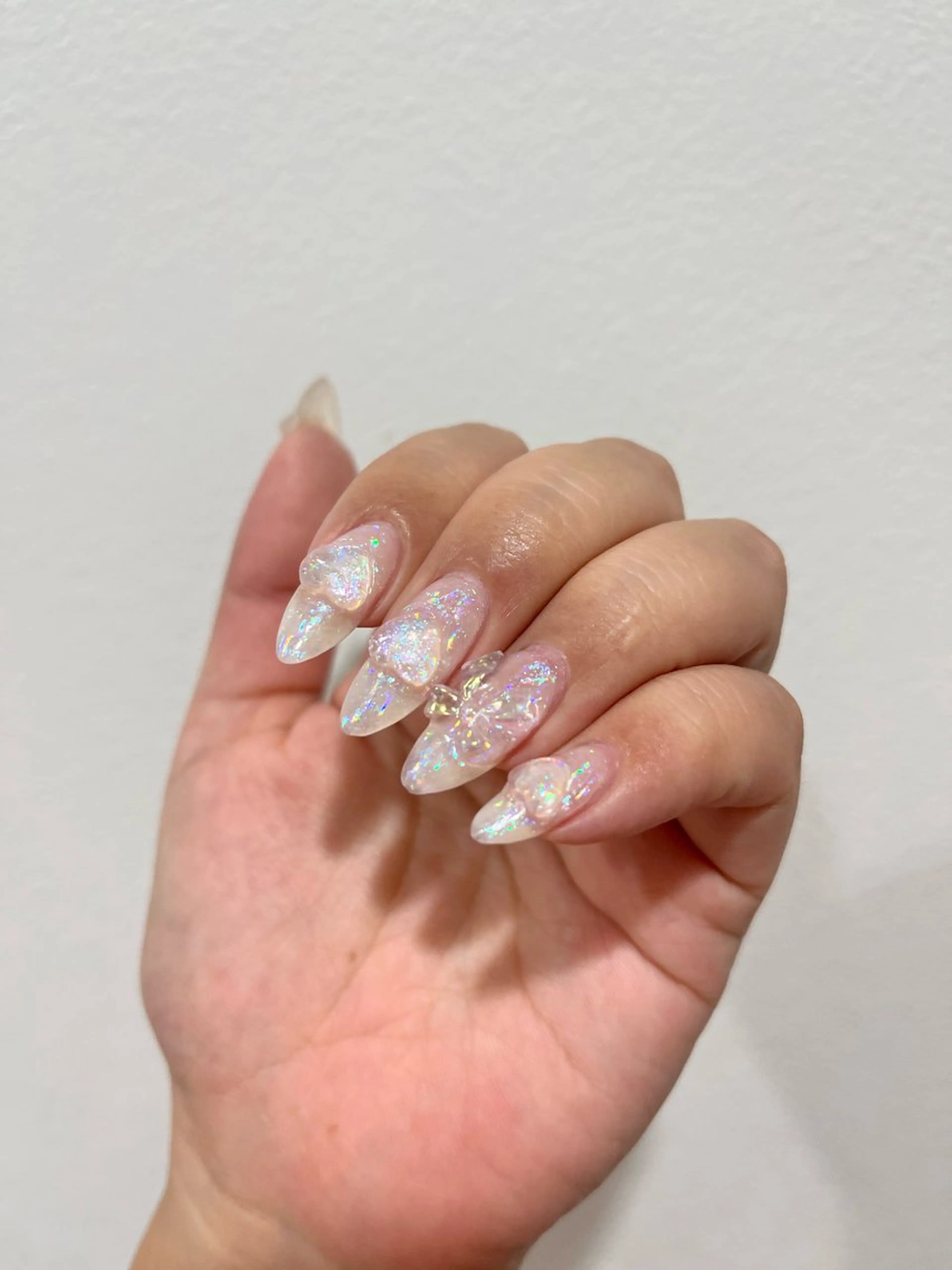 ネイル クリアネイル 氷ネイル・うるうるネイル キラキラネイル ハンドネイル Twinkle Nail Kuboのネイルデザイン
