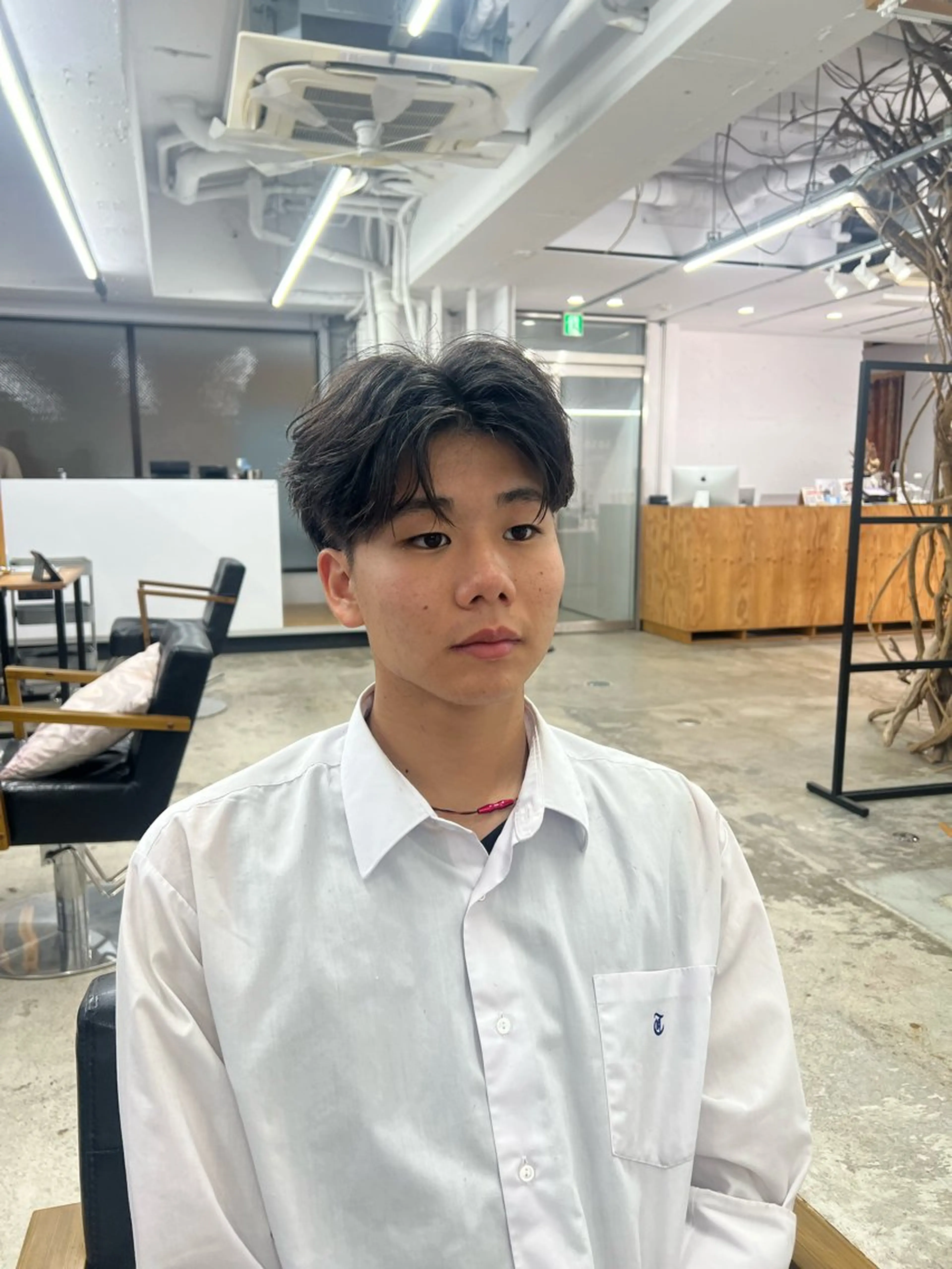 メンズ センターパート 白元 優真のヘアスタイル