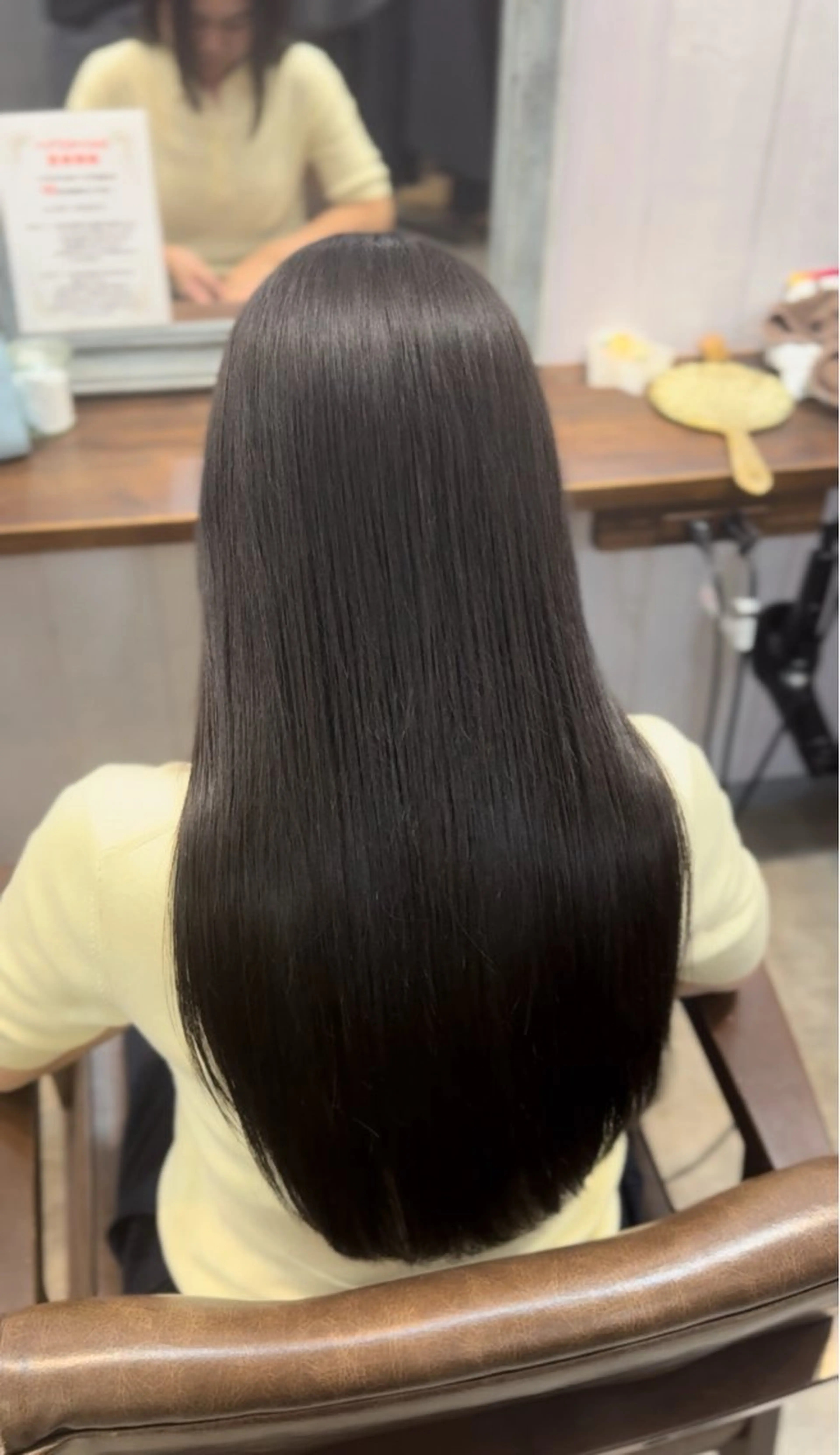 ロング 縮毛矯正 八木 輝のヘアスタイル