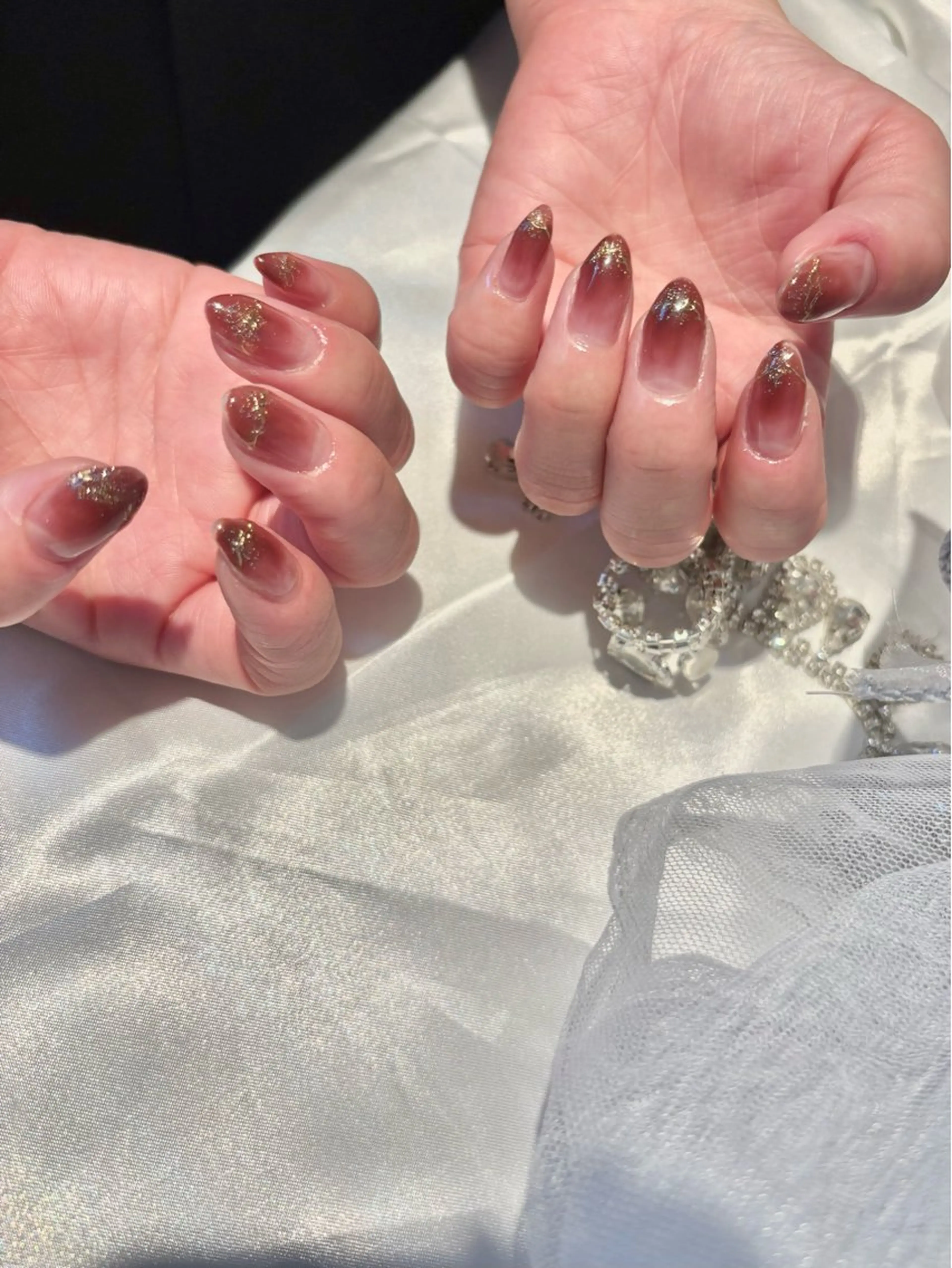 ネイル アートネイル フレンチネイル キラキラネイル 韓国ネイル マグネットネイル ハンドネイル Angie Nail所属・Angie Nail CHIYURIのネイルデザイン