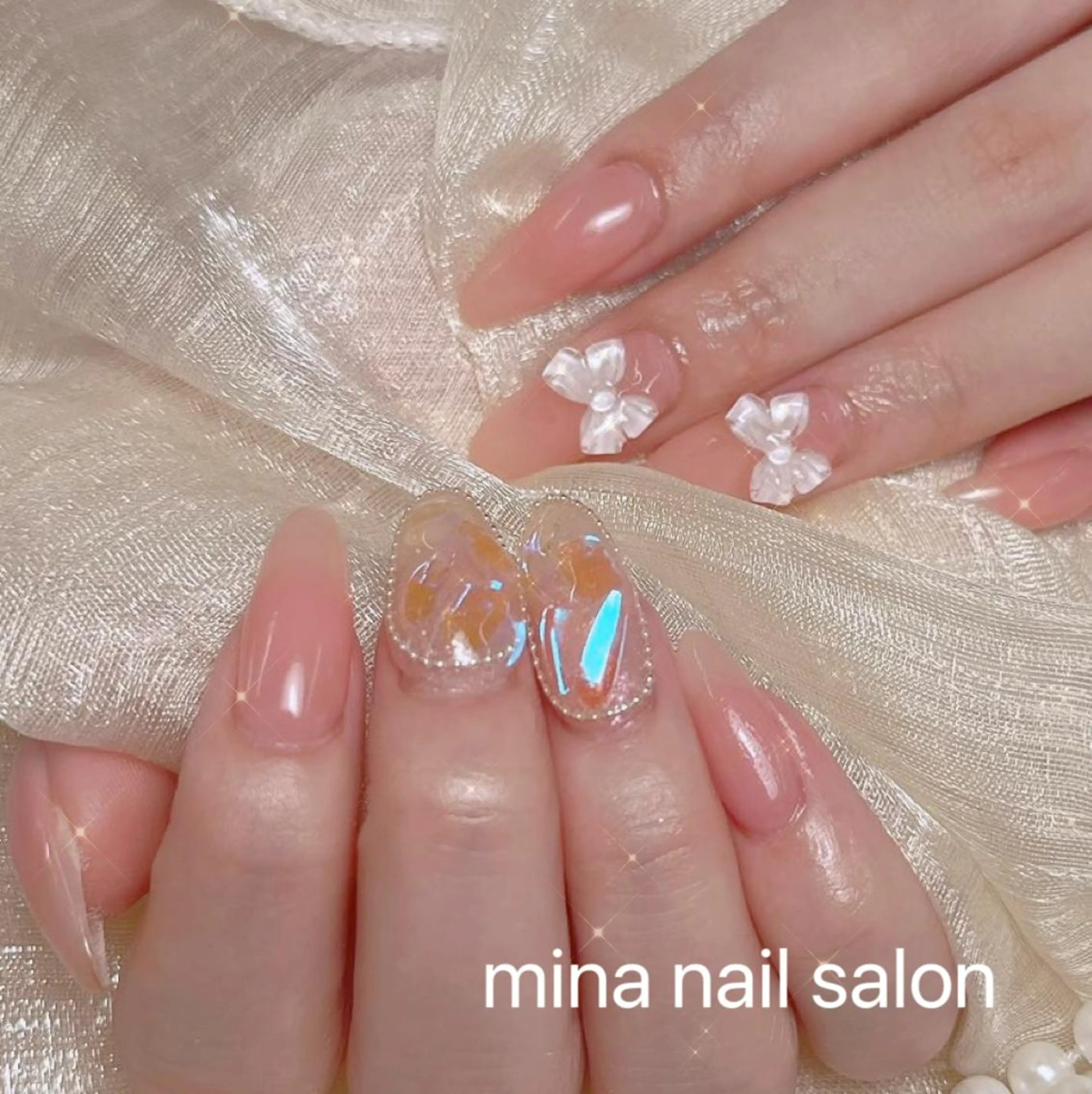 ネイル ハンドネイル Mina🧸 韓国風ネイル🎀のネイルデザイン