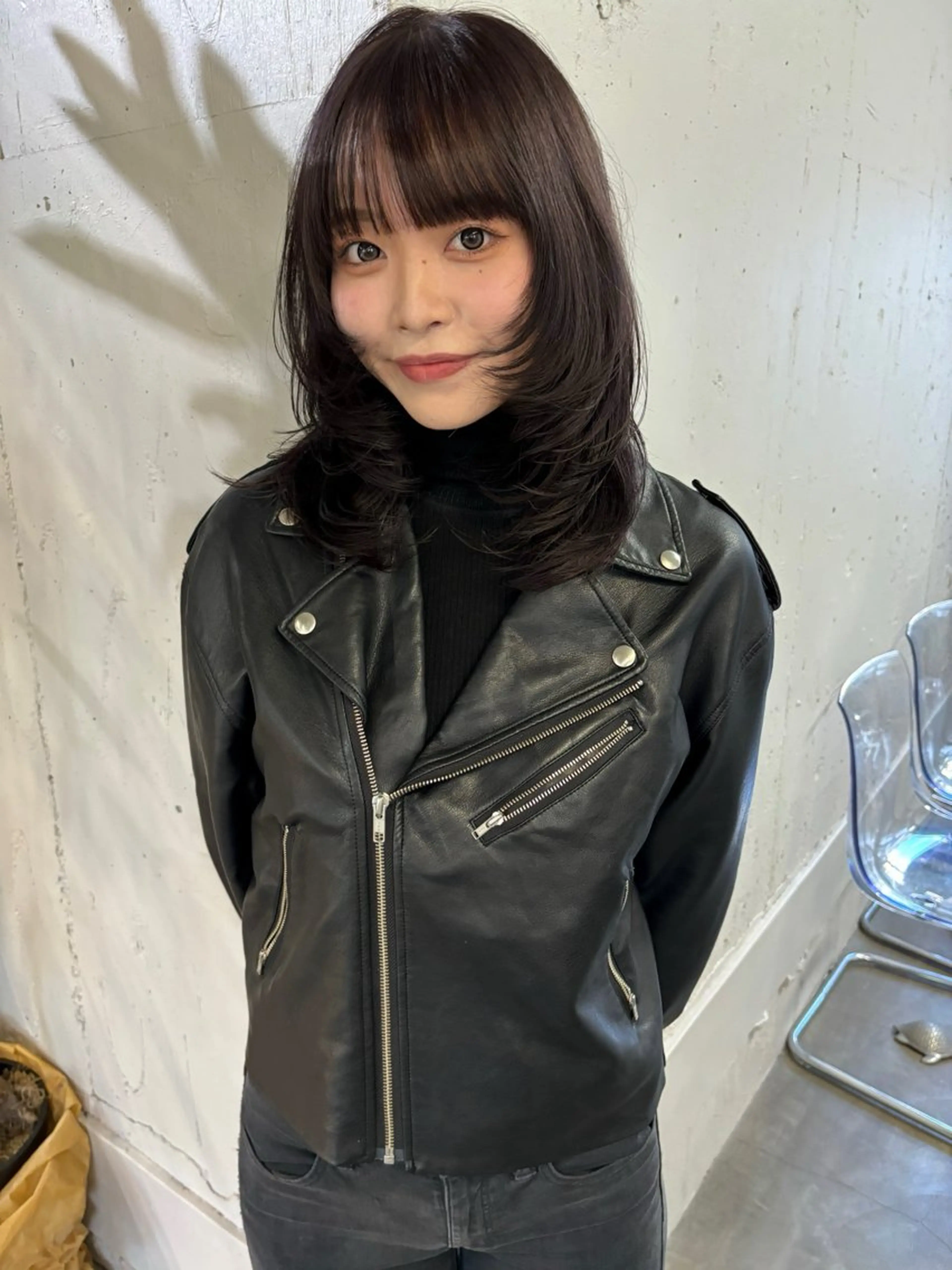 ミディアム カット 似合わせレイヤーカ ット　ʚɞ riiのヘアスタイル