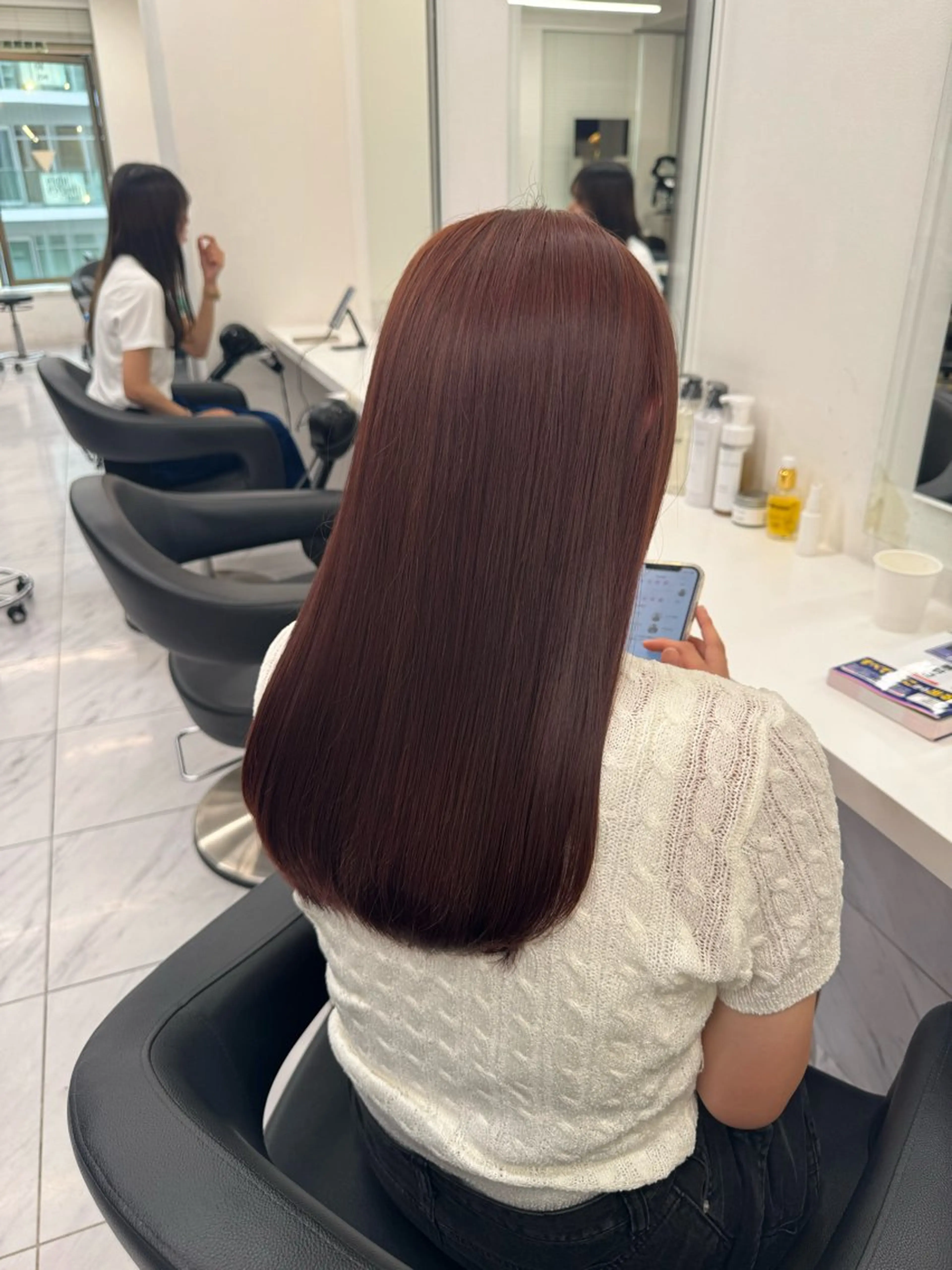 ロング カラー パーマ ヘアアレンジ メンズ キッズ 🍒暖色系 カラー🍒MEIのヘアスタイル