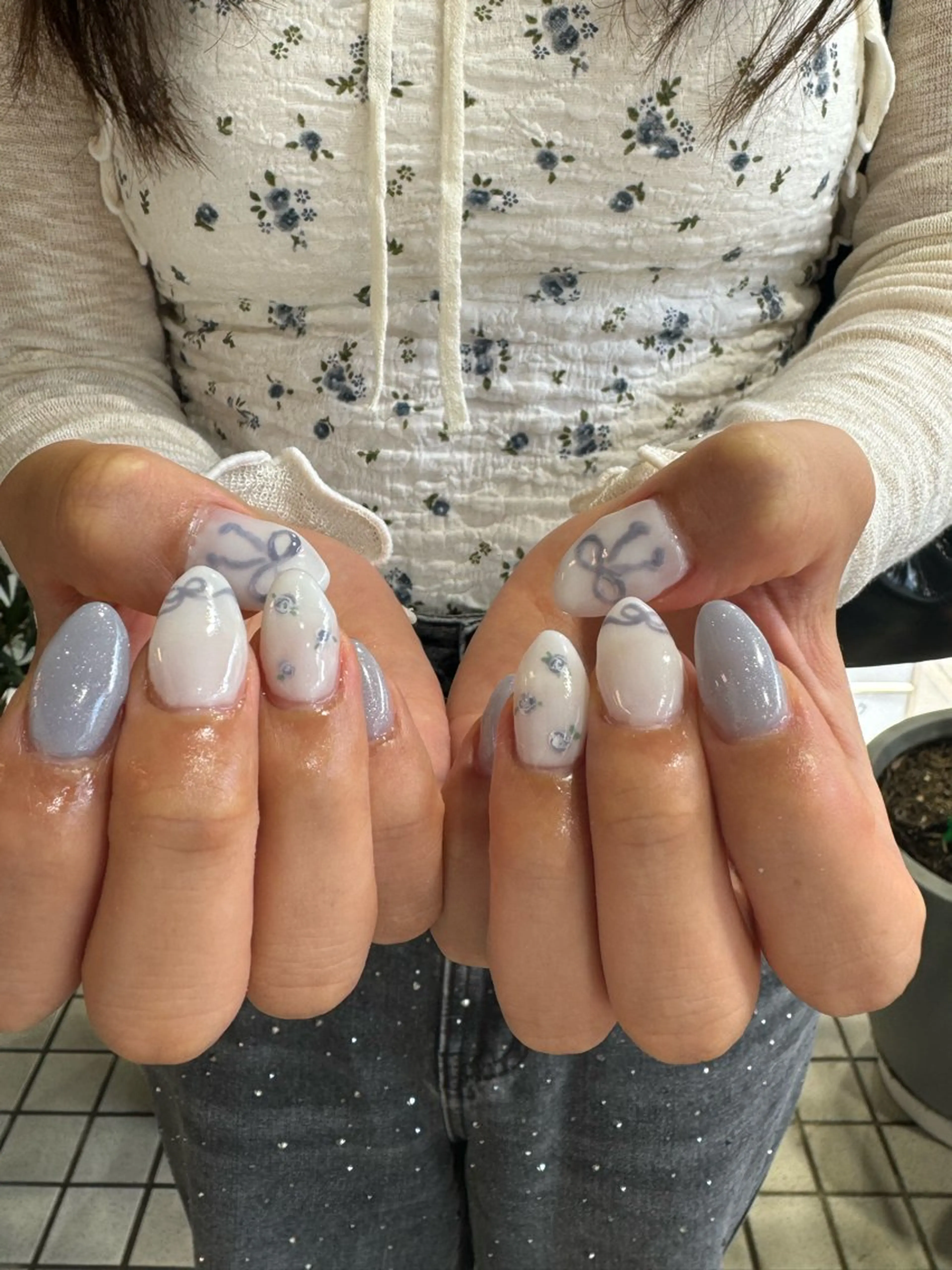 ネイル 長さ出し ハンドネイル メンズ/派手 color☆NOKAのヘアスタイル