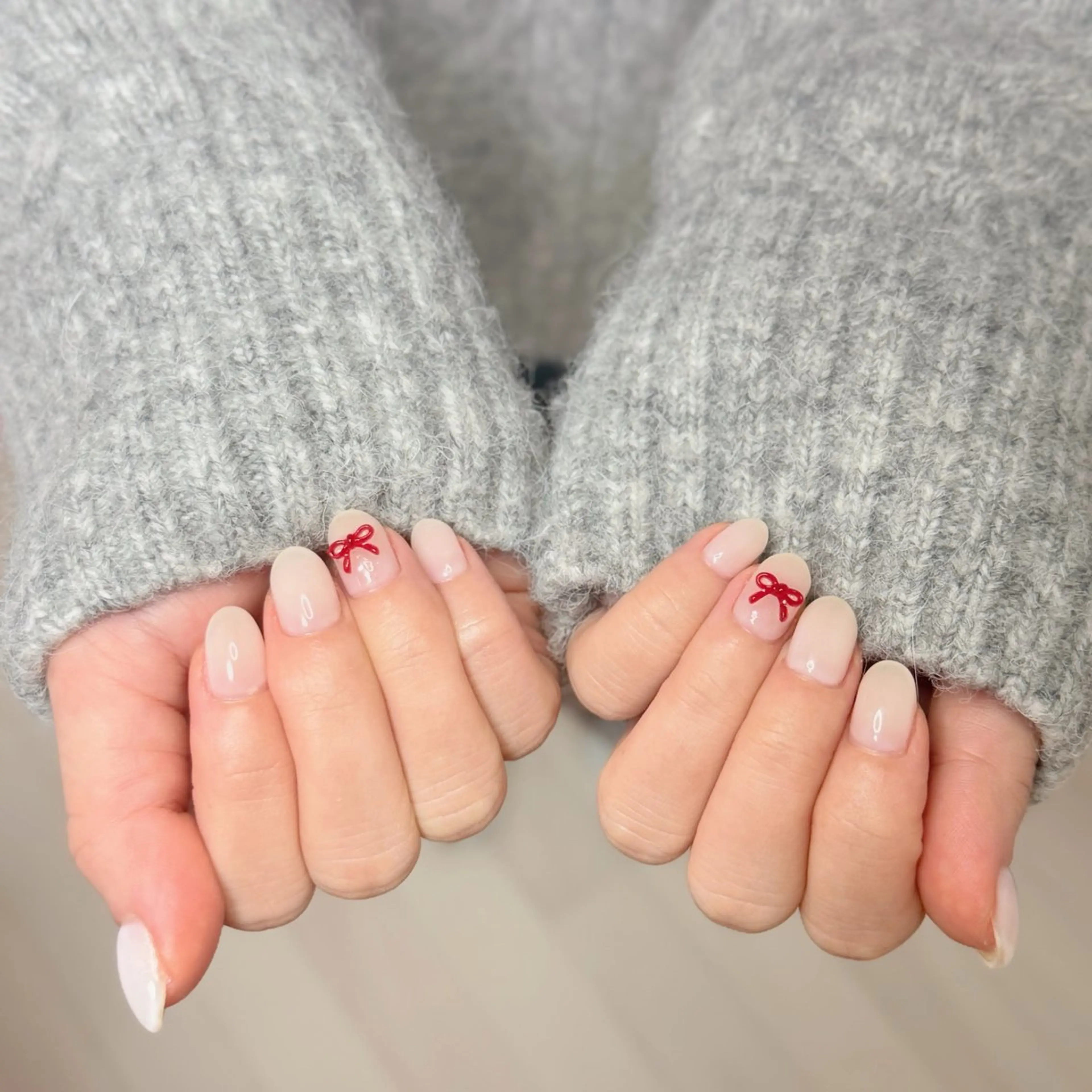 ネイル アートネイル オーロラネイル チークネイル フレンチネイル ガラスフレンチ ハンドネイル 🎀🎀YooLi Nail Salonのネイルデザイン