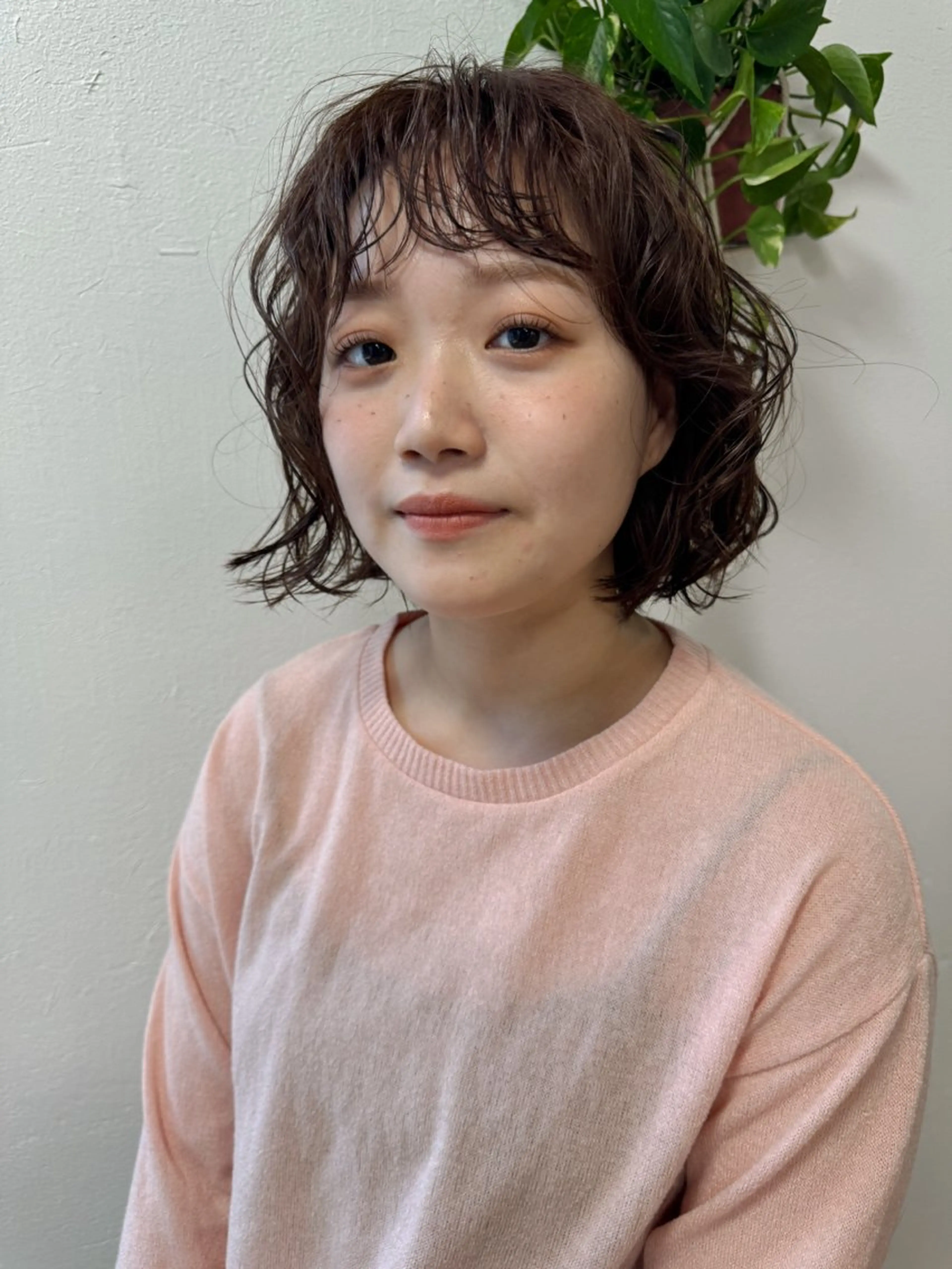 ミディアム パーマ ミディアムパーマ 佐藤 櫻のヘアスタイル