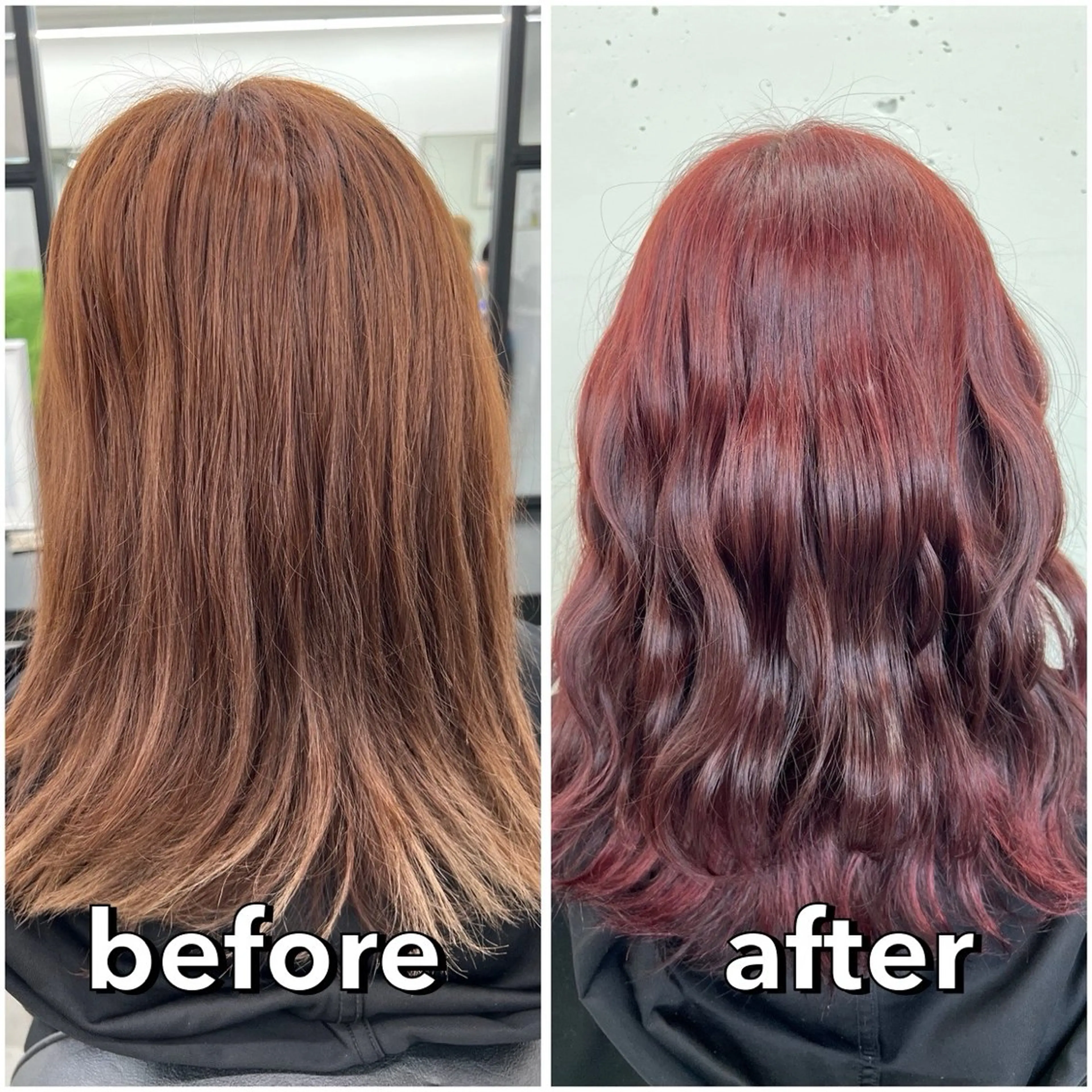 セミロング カラー 透明感カラー ラベンダーカラー レッドカラー ヘアカラー トリートメント あすか JILLSTUDIOのヘアスタイル