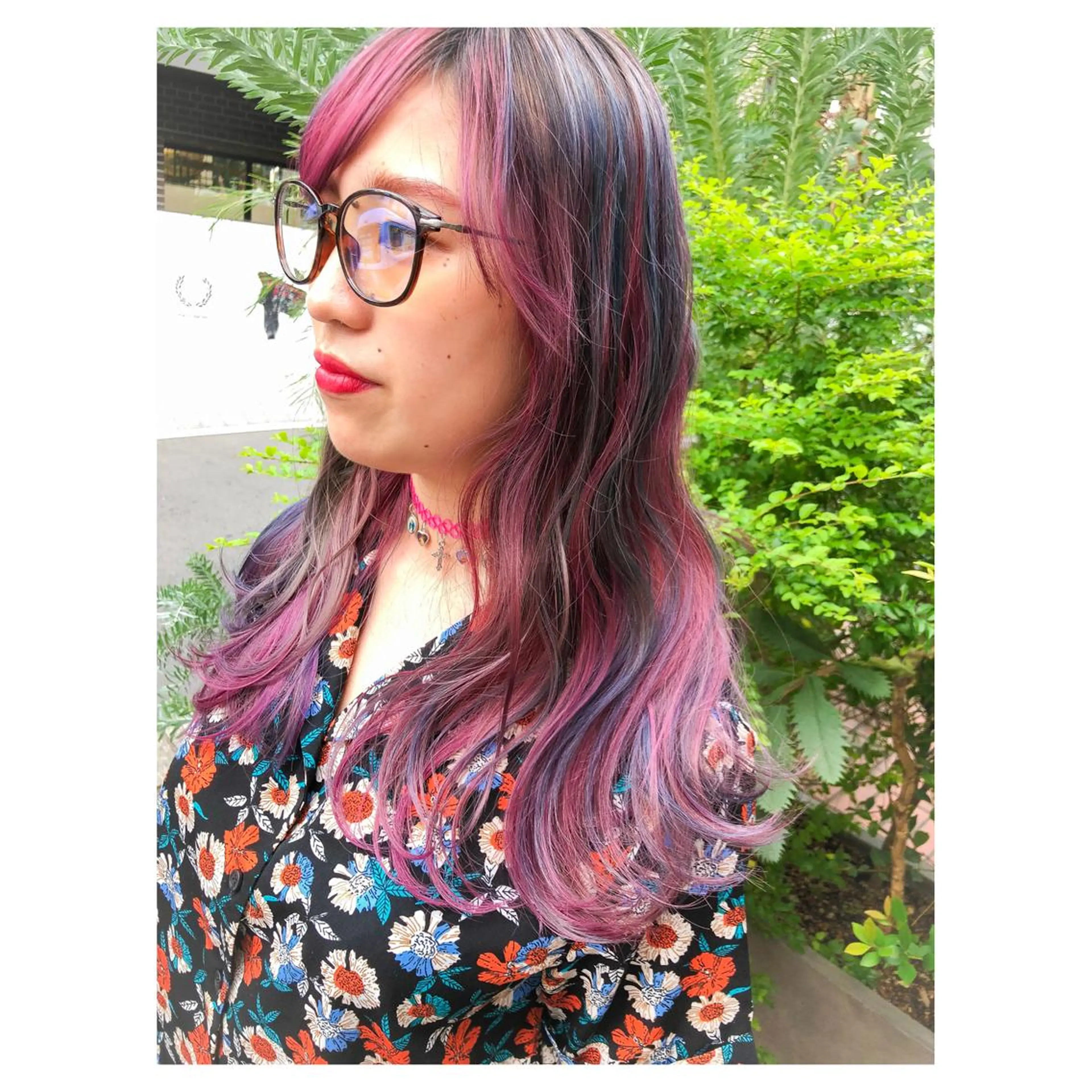 セミロング カラー ラベンダーカラー ピンクカラー ユニコーンカラー カット ヘアカラー トリートメント ヘアセット センスをお届けします 大谷将生INFPのヘアスタイル