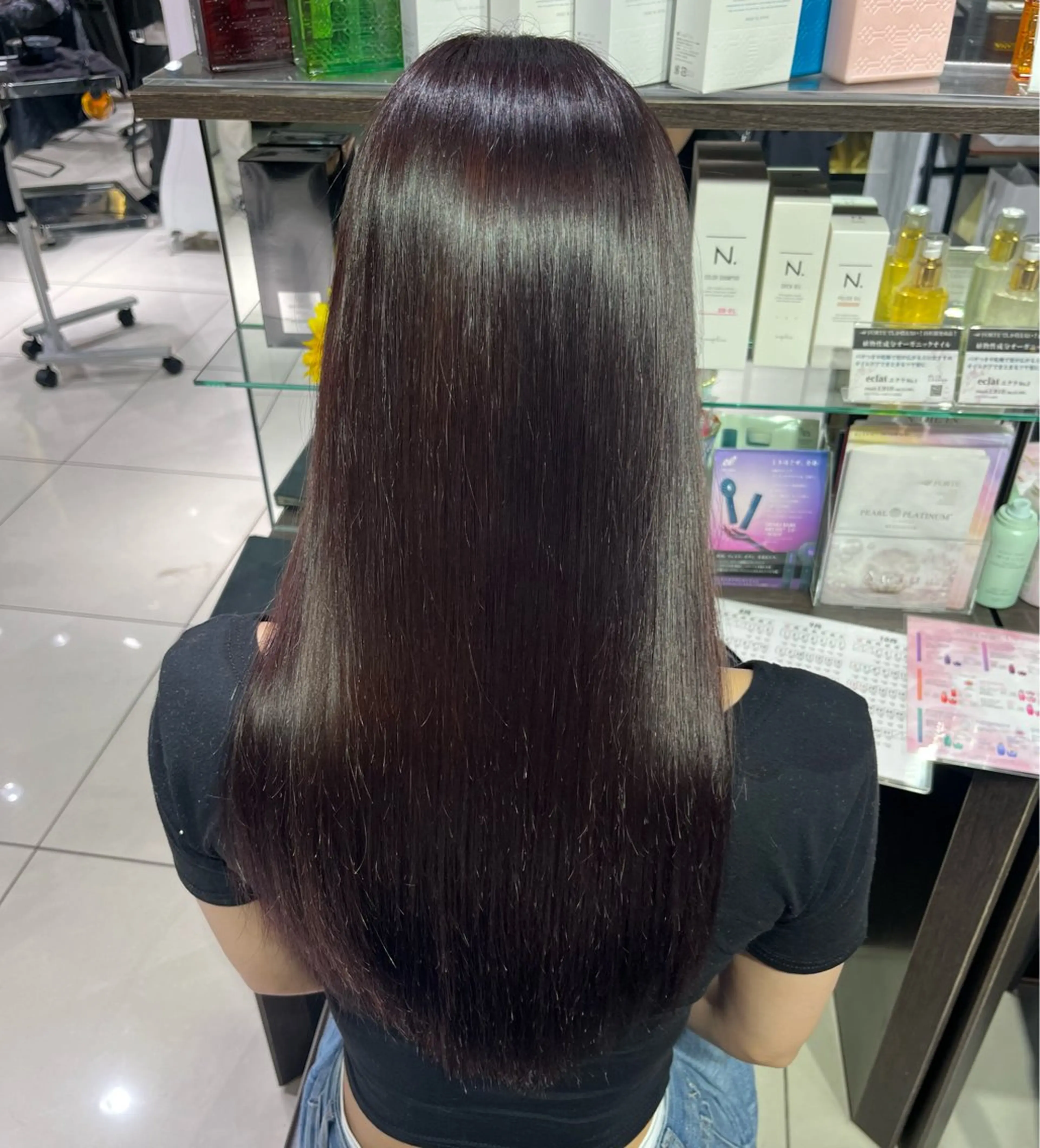 ロング カラー ヘアカラー トリートメント 髪質改善/透明感カラ ー/レイヤー/あやはのヘアスタイル