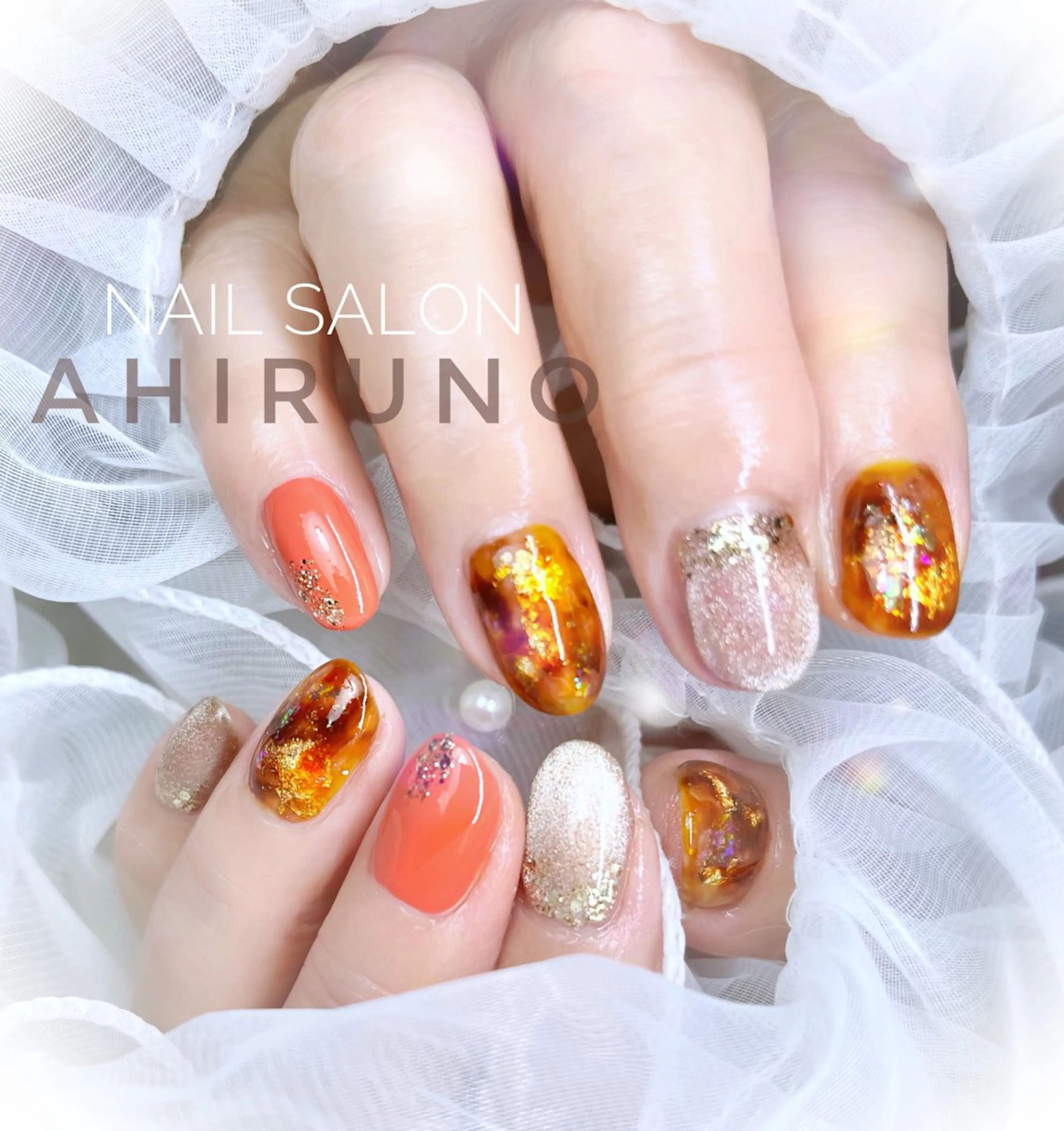 ネイル べっ甲ネイル オフィスネイル ショートネイル ハンドネイル ａｈｉｒｕｎｏ ✿ ｙｕiのネイルデザイン