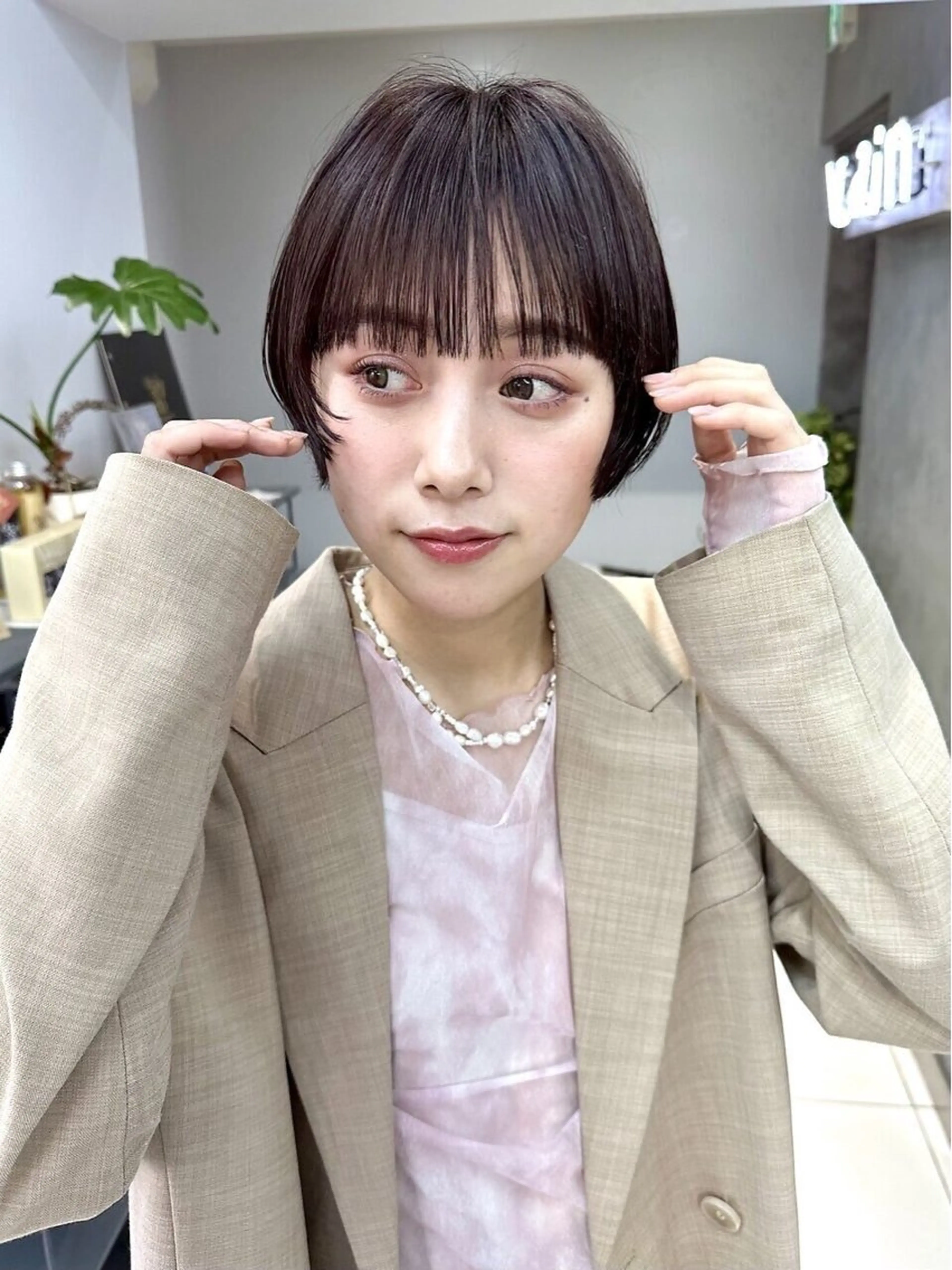 ショート カラー カット ヘアカラー トリートメント haruna🪽シ ョート/透明感カラーのヘアスタイル