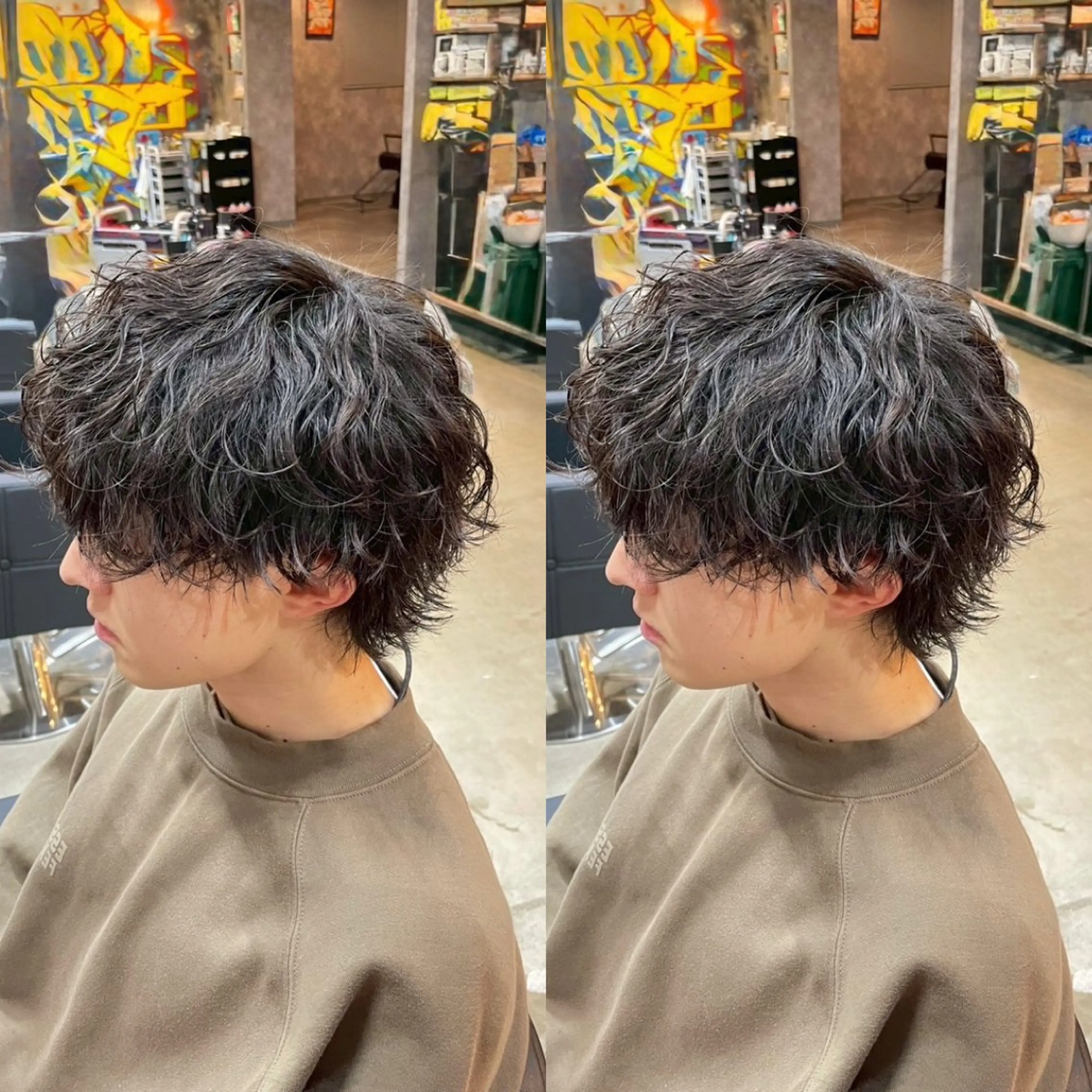 パーマ メンズ カット パーマ メンズ特化💎 韓国風💎クニミツのヘアスタイル