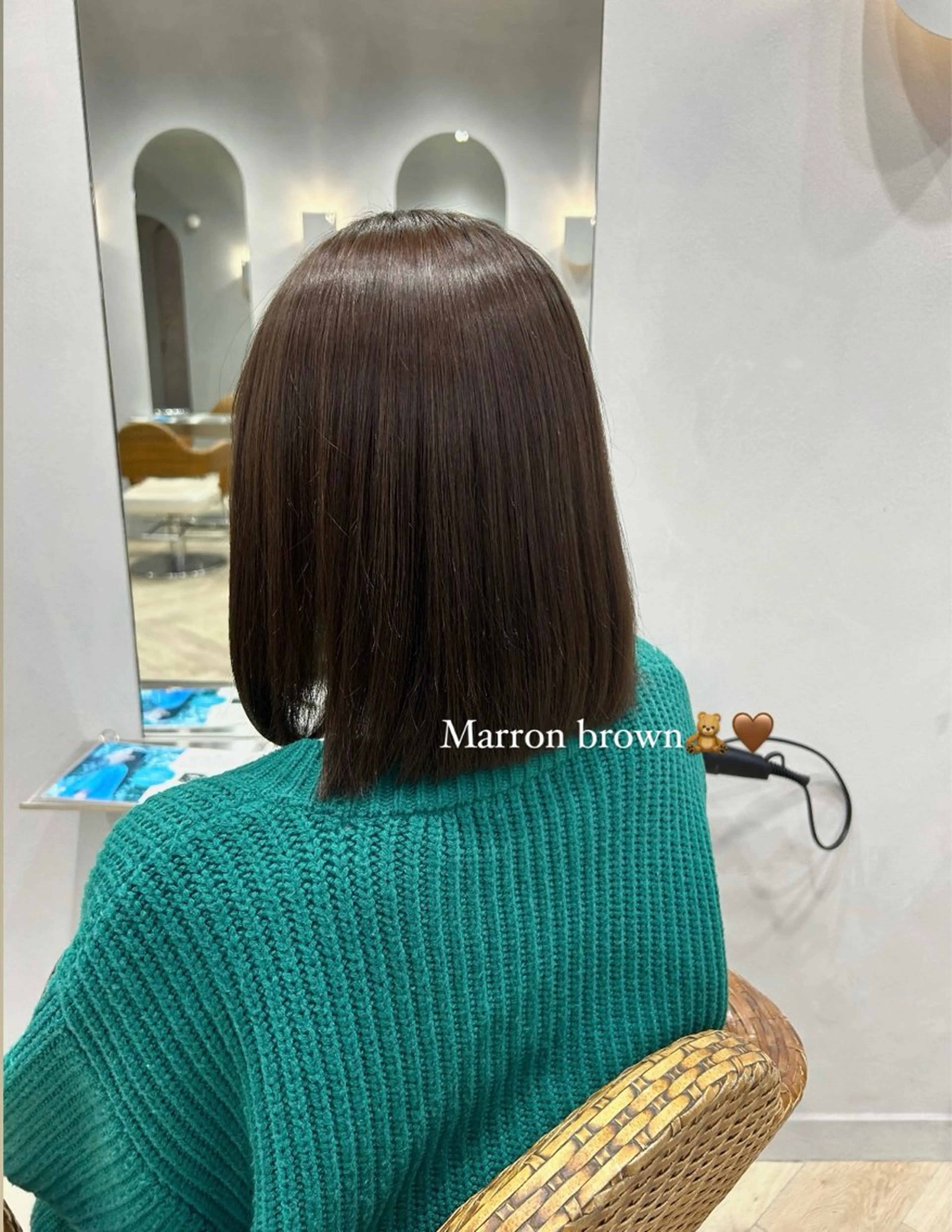ミディアム カラー ブラウンカラー 柴田 千春のヘアスタイル