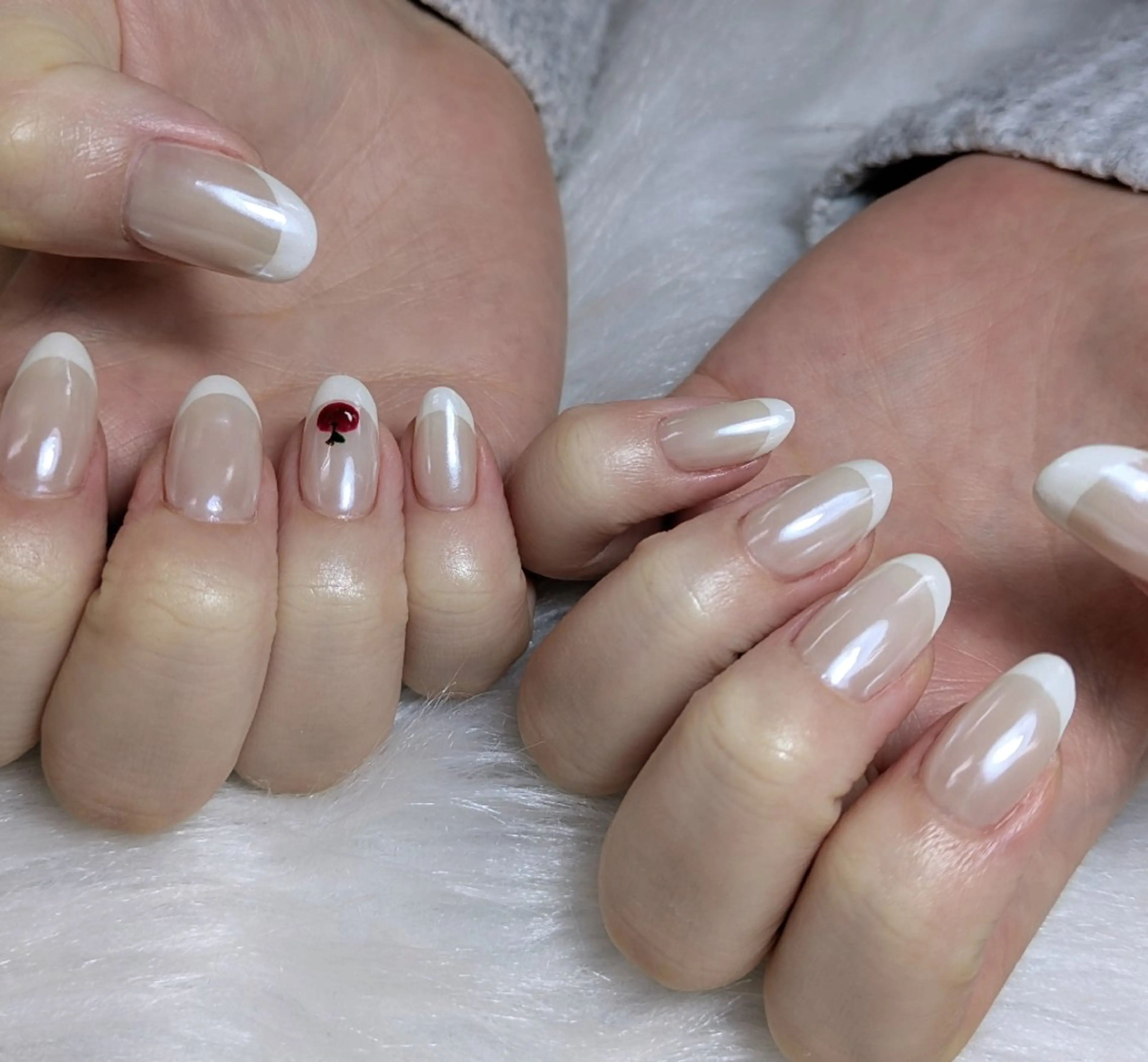 ネイル アートネイル フレンチネイル キラキラネイル ラメ(グリッター) マグネットネイル Cho Artネイル所属・Cho Art ネイルのネイルデザイン